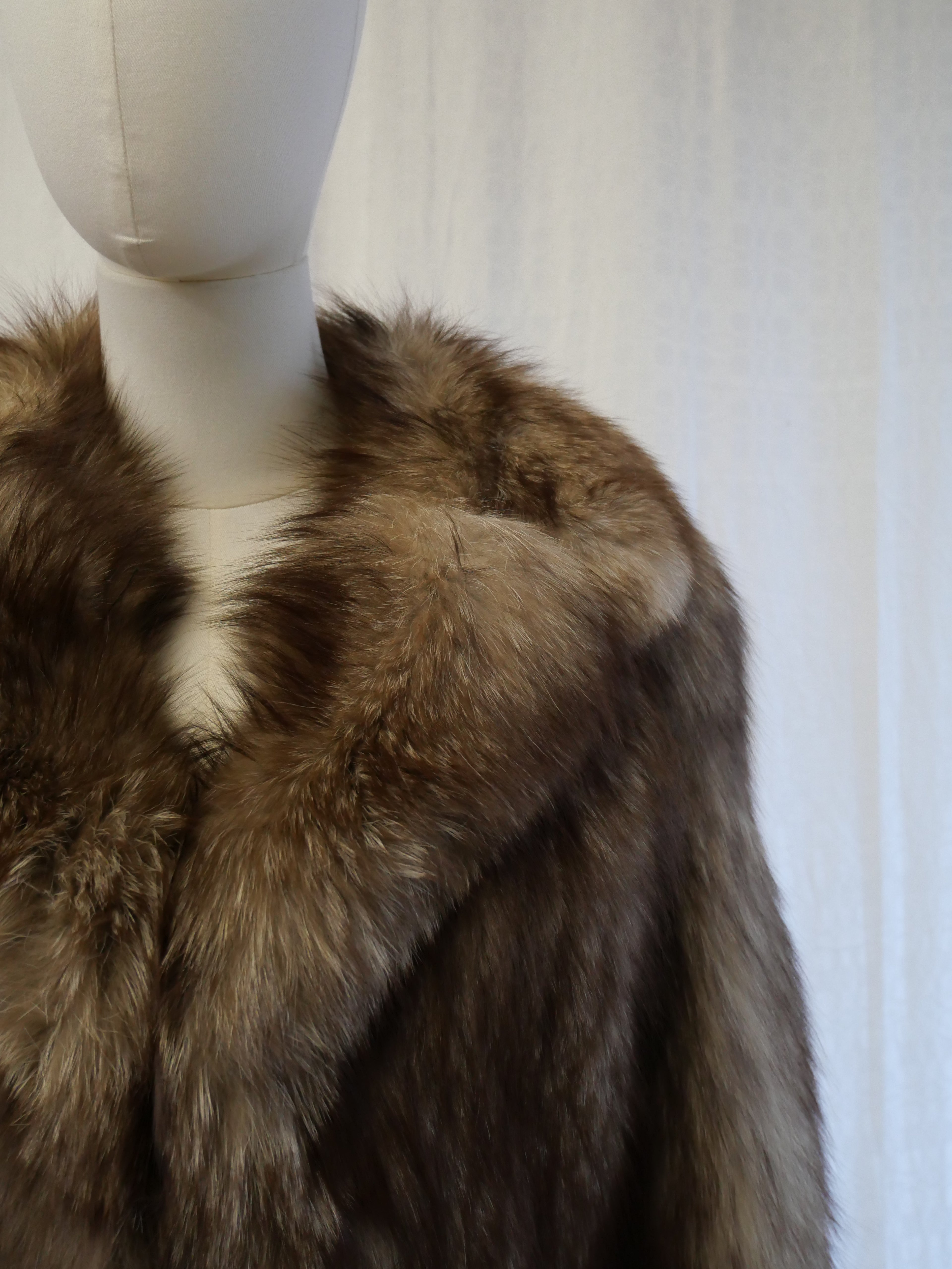 Saga Fox Natural Brown Fox Fur Jacket