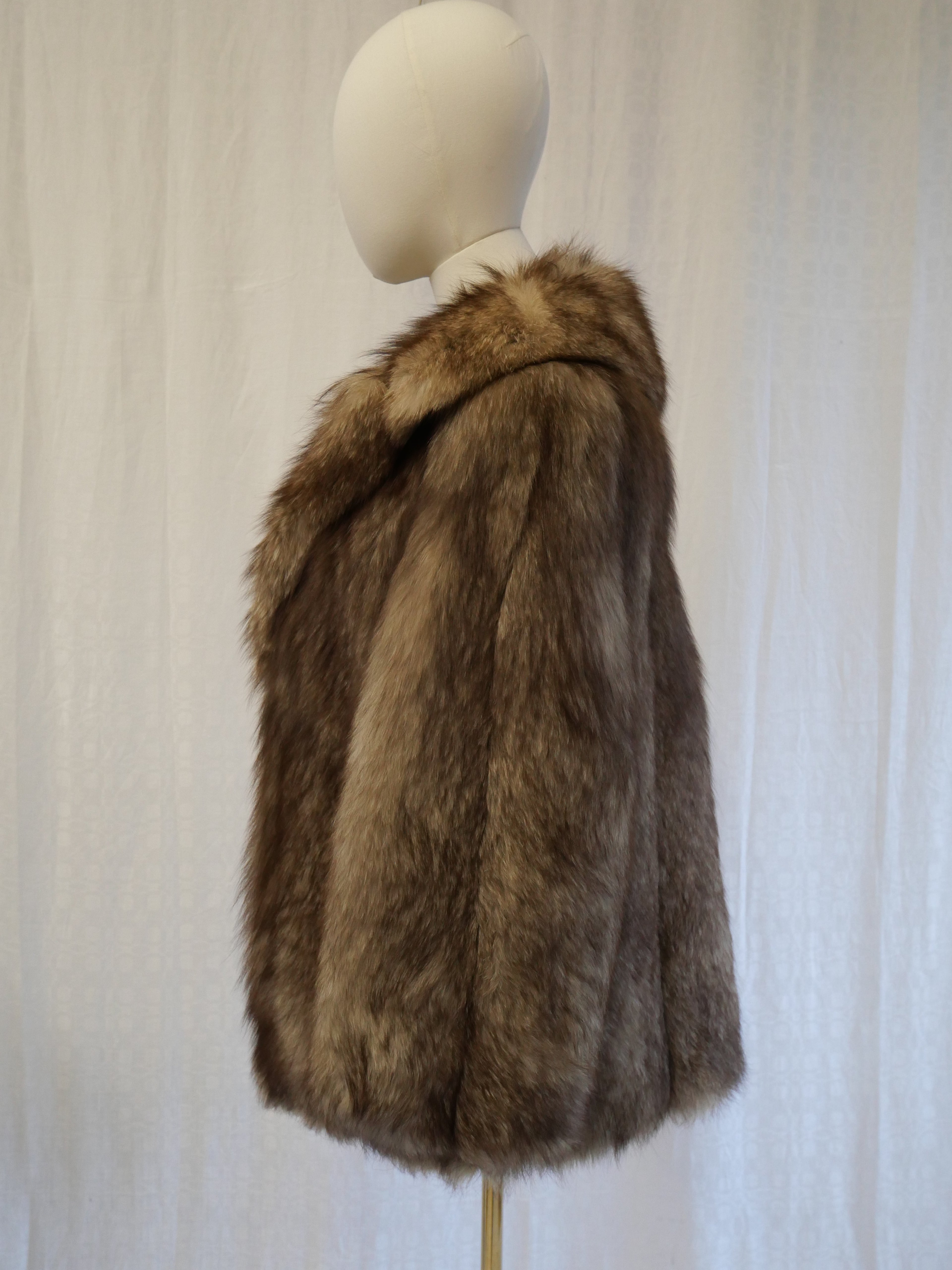 Saga Fox Natural Brown Fox Fur Jacket