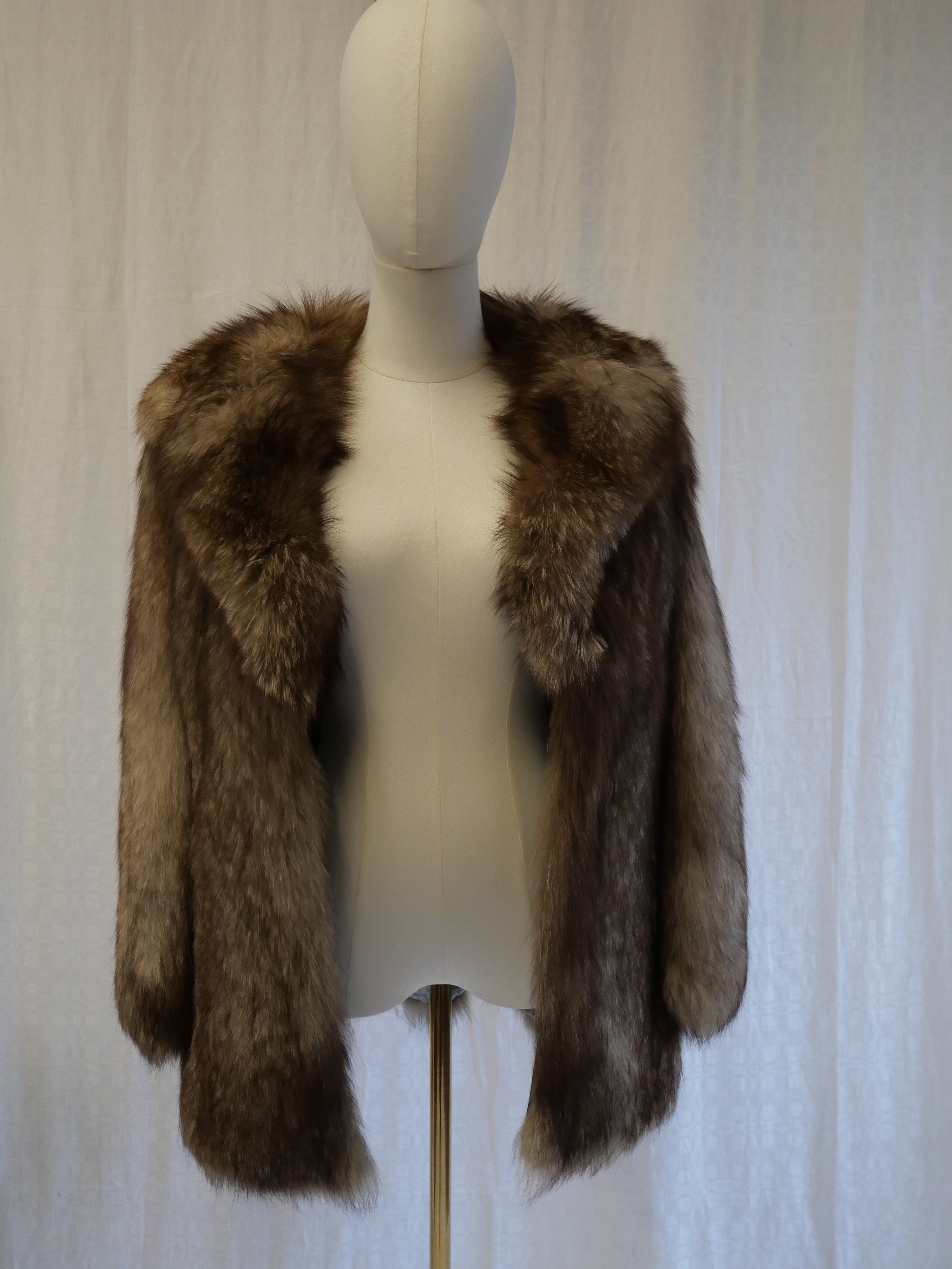 Saga Fox Natural Brown Fox Fur Jacket