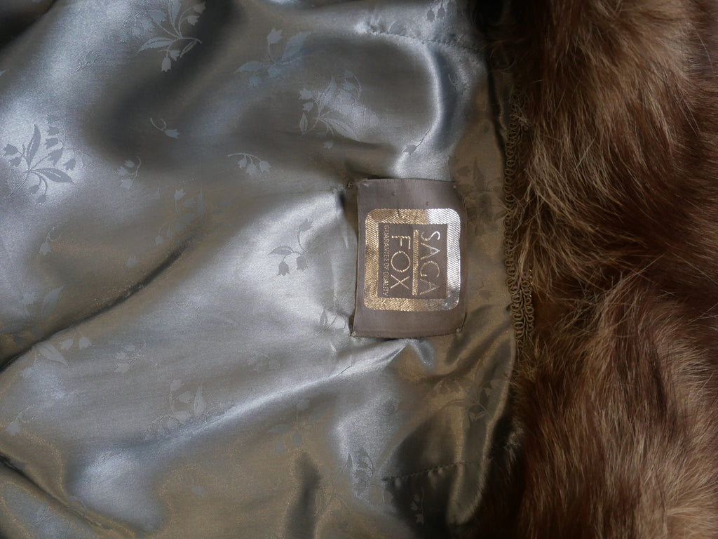 Saga Fox Natural Brown Fox Fur Jacket