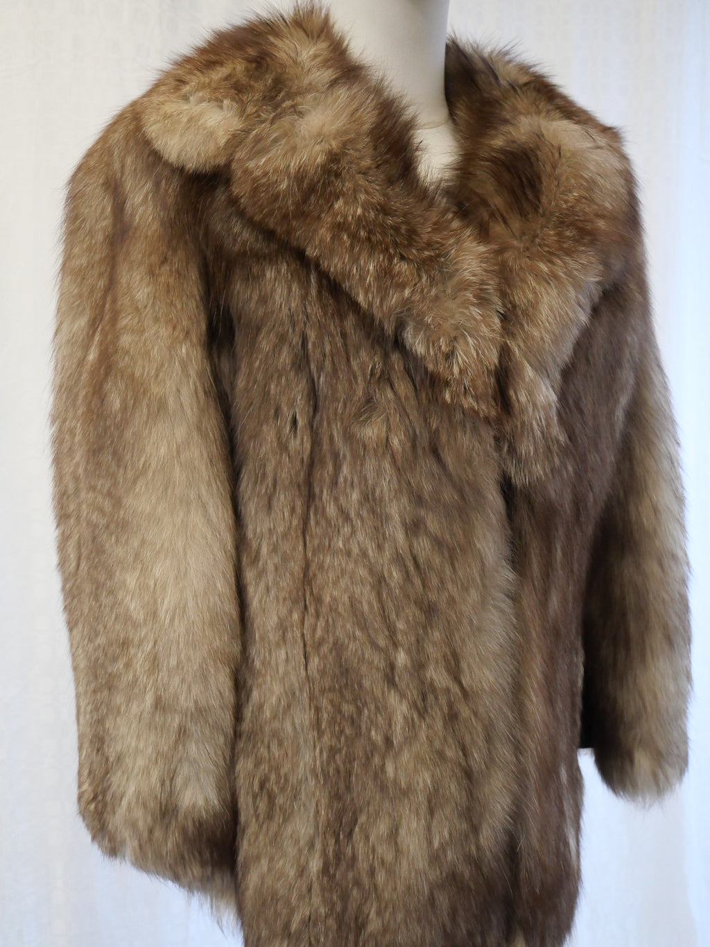 Saga Fox Natural Brown Fox Fur Jacket