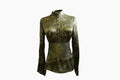Allegra Hicks Olive Silk Blouse with Obi Belt