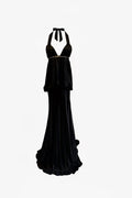 Collette Dinnigan 100% Silk Halterneck Maxi Gown