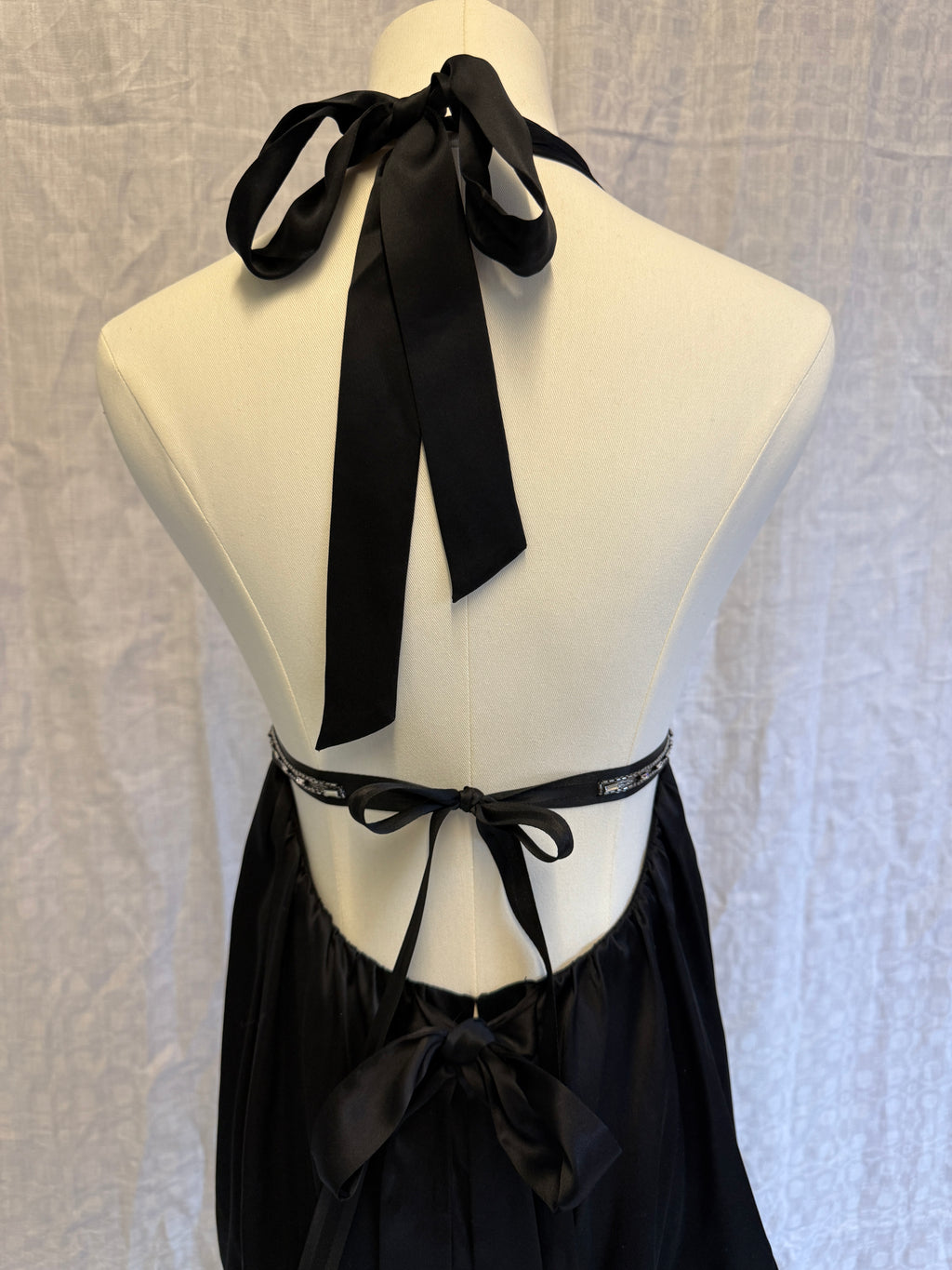 Collette Dinnigan 100% Silk Halterneck Maxi Gown