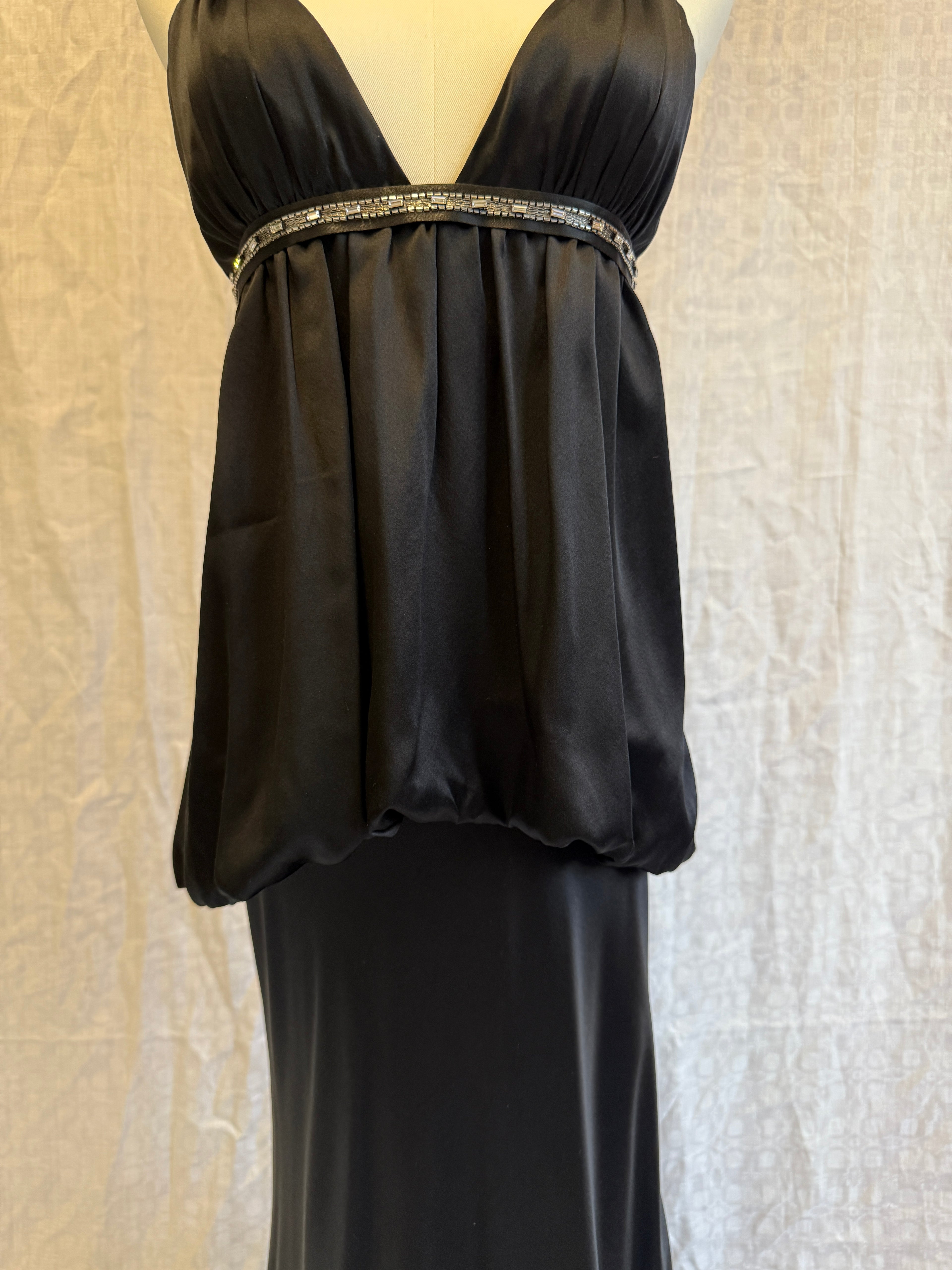 Collette Dinnigan 100% Silk Halterneck Maxi Gown