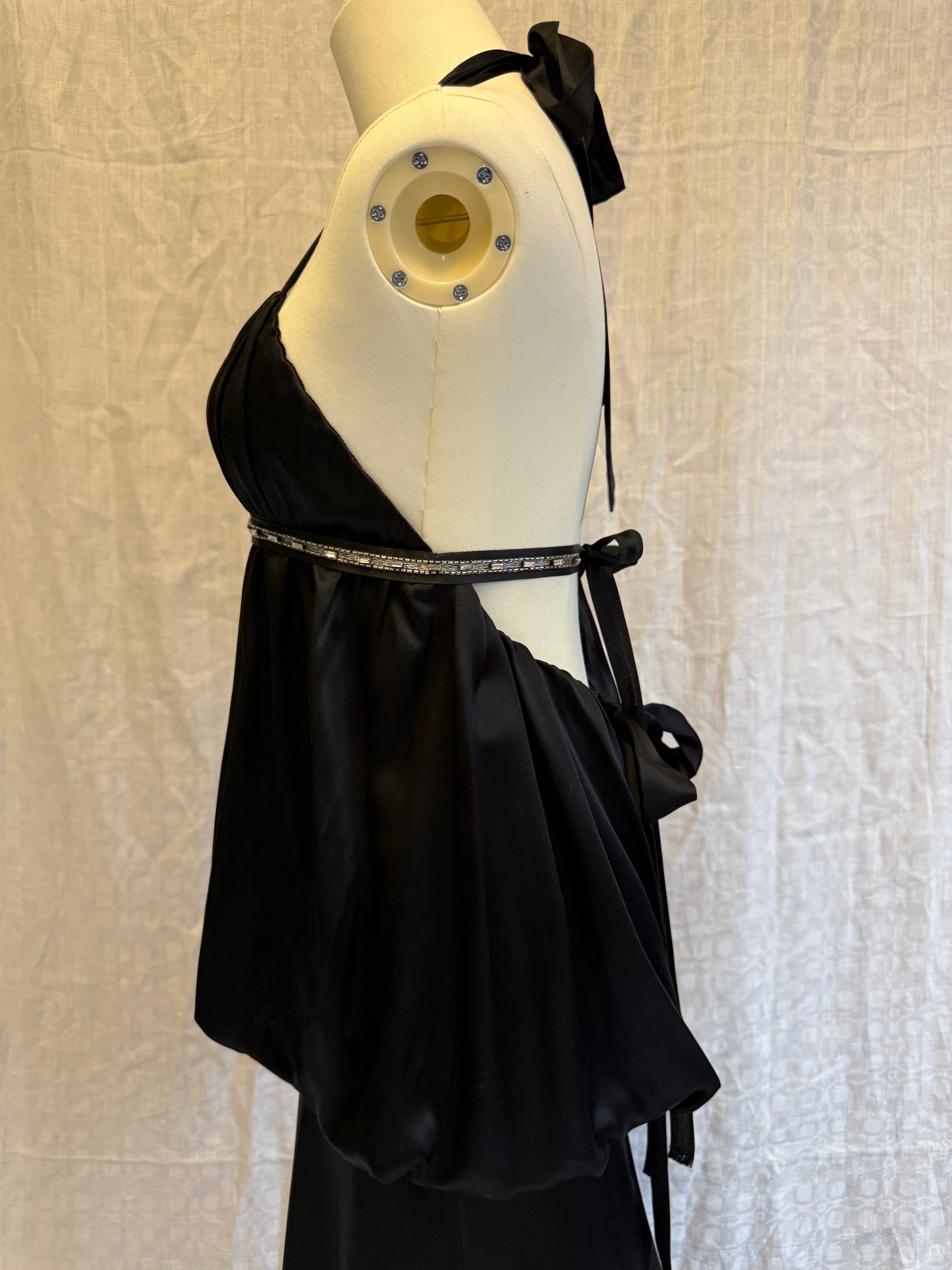 Collette Dinnigan 100% Silk Halterneck Maxi Gown