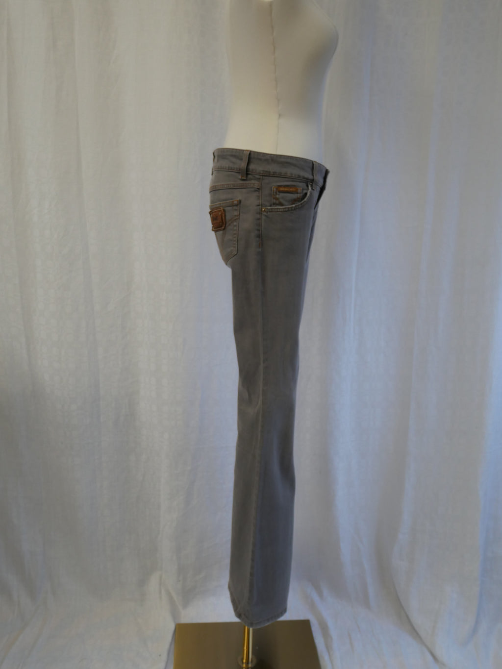 D&G Dolce & Gabbana 'Hotty' Grey Wash Flared Low Rise Jeans