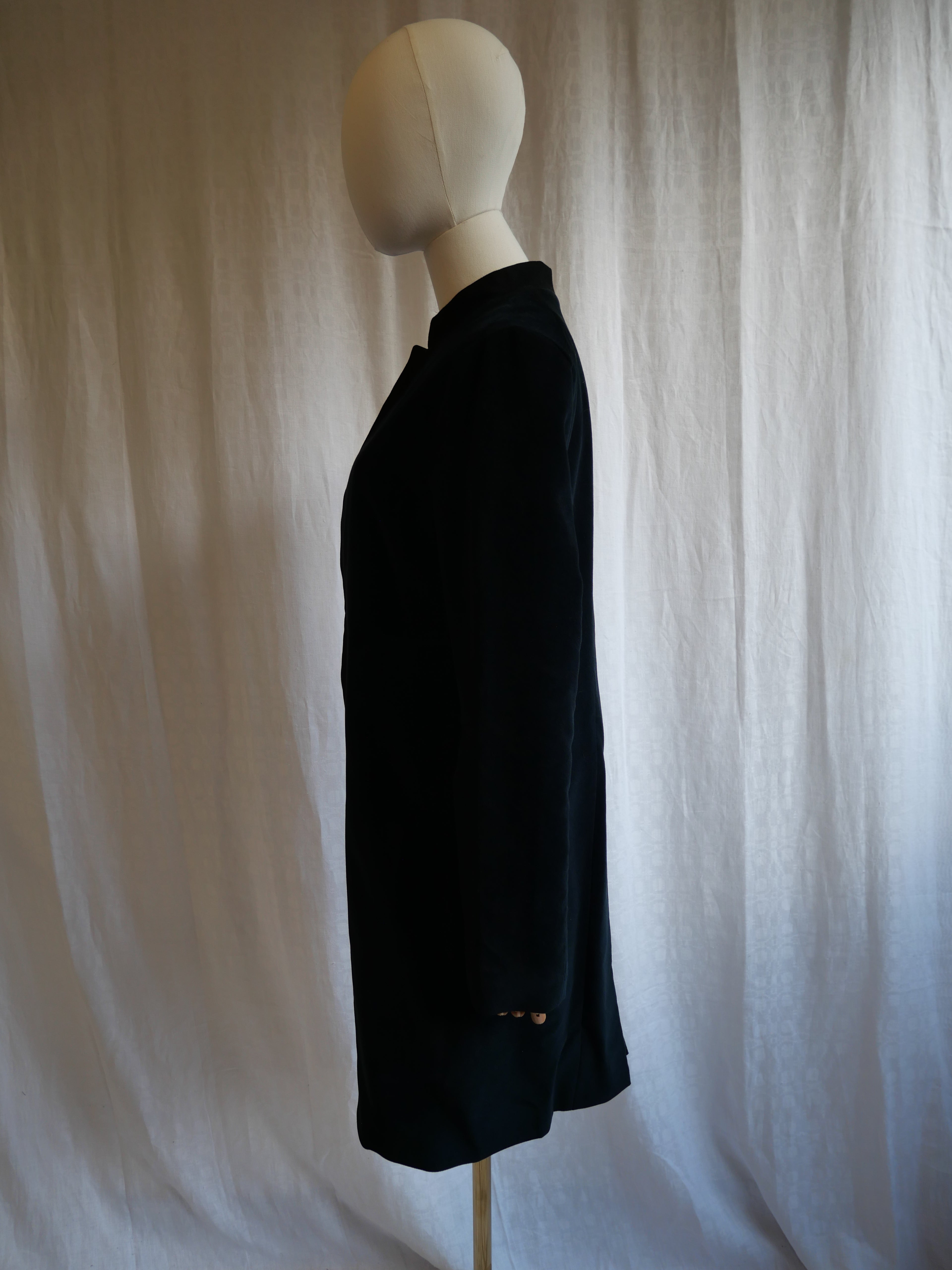 Edeline Lee Black Velvet Coat