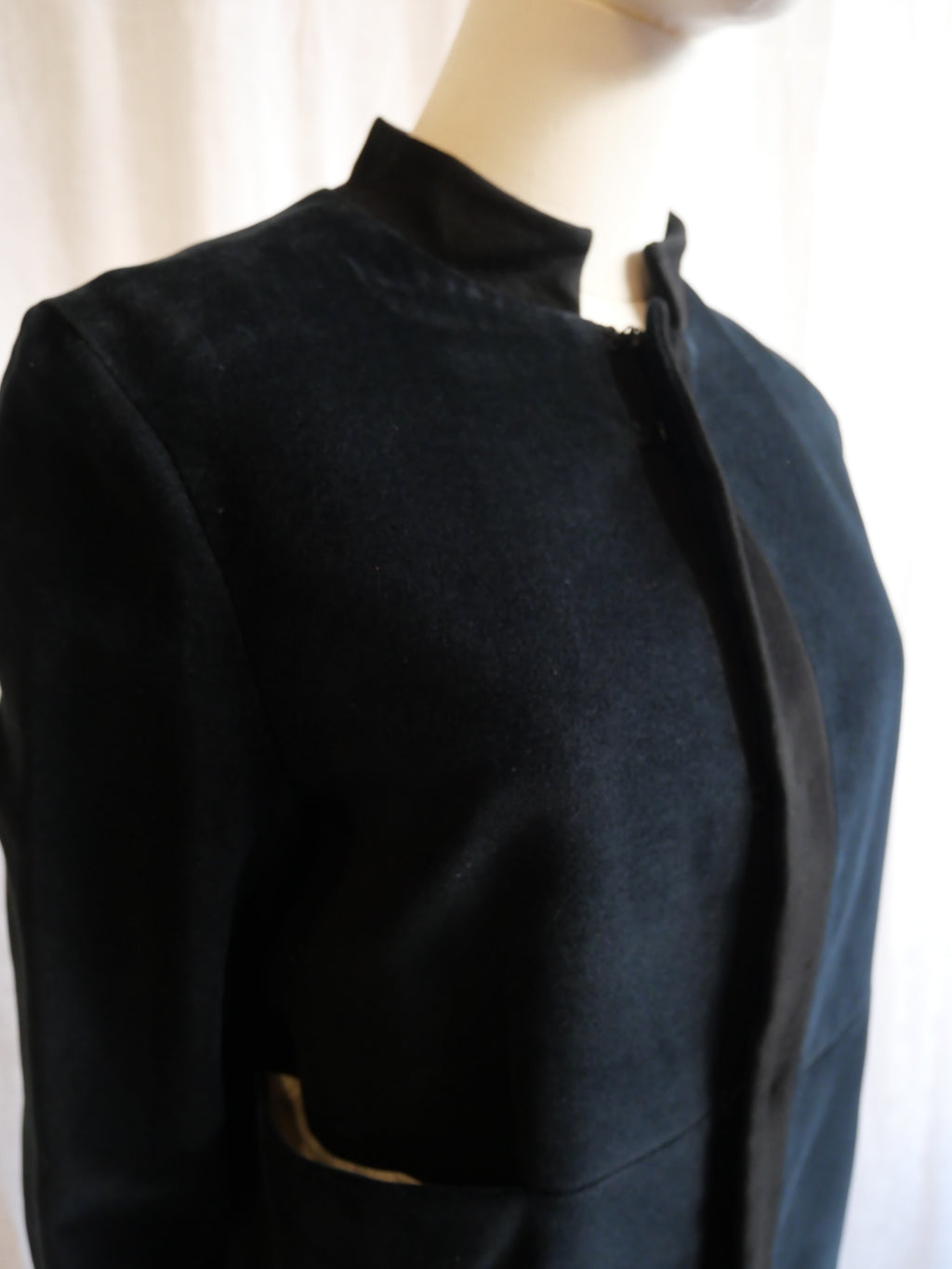 Edeline Lee Black Velvet Coat