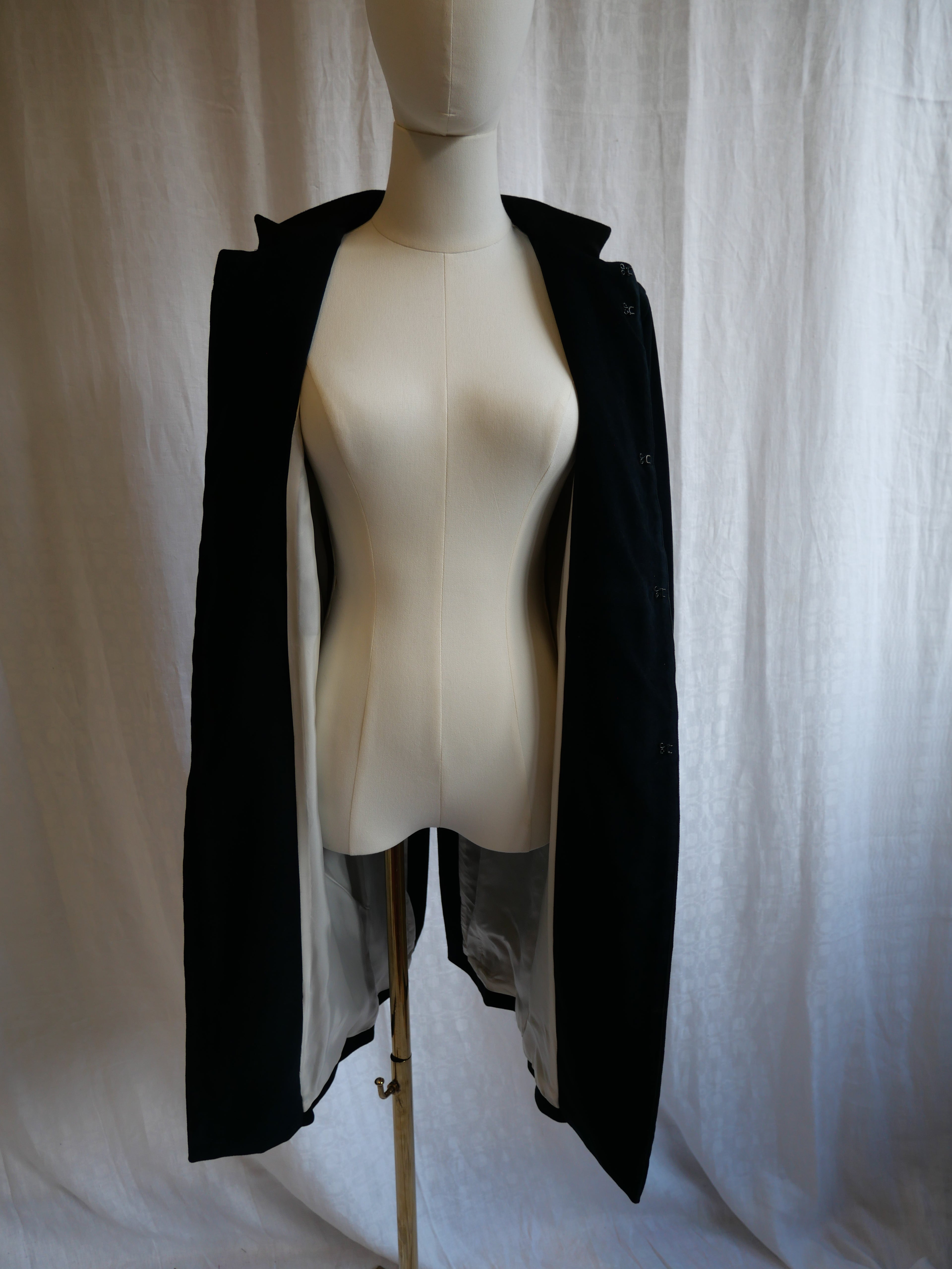Edeline Lee Black Velvet Coat