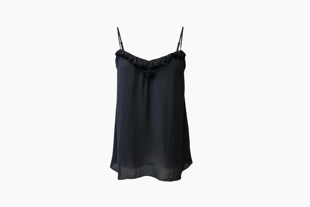 L'AGENCE Black Silk Camisole
