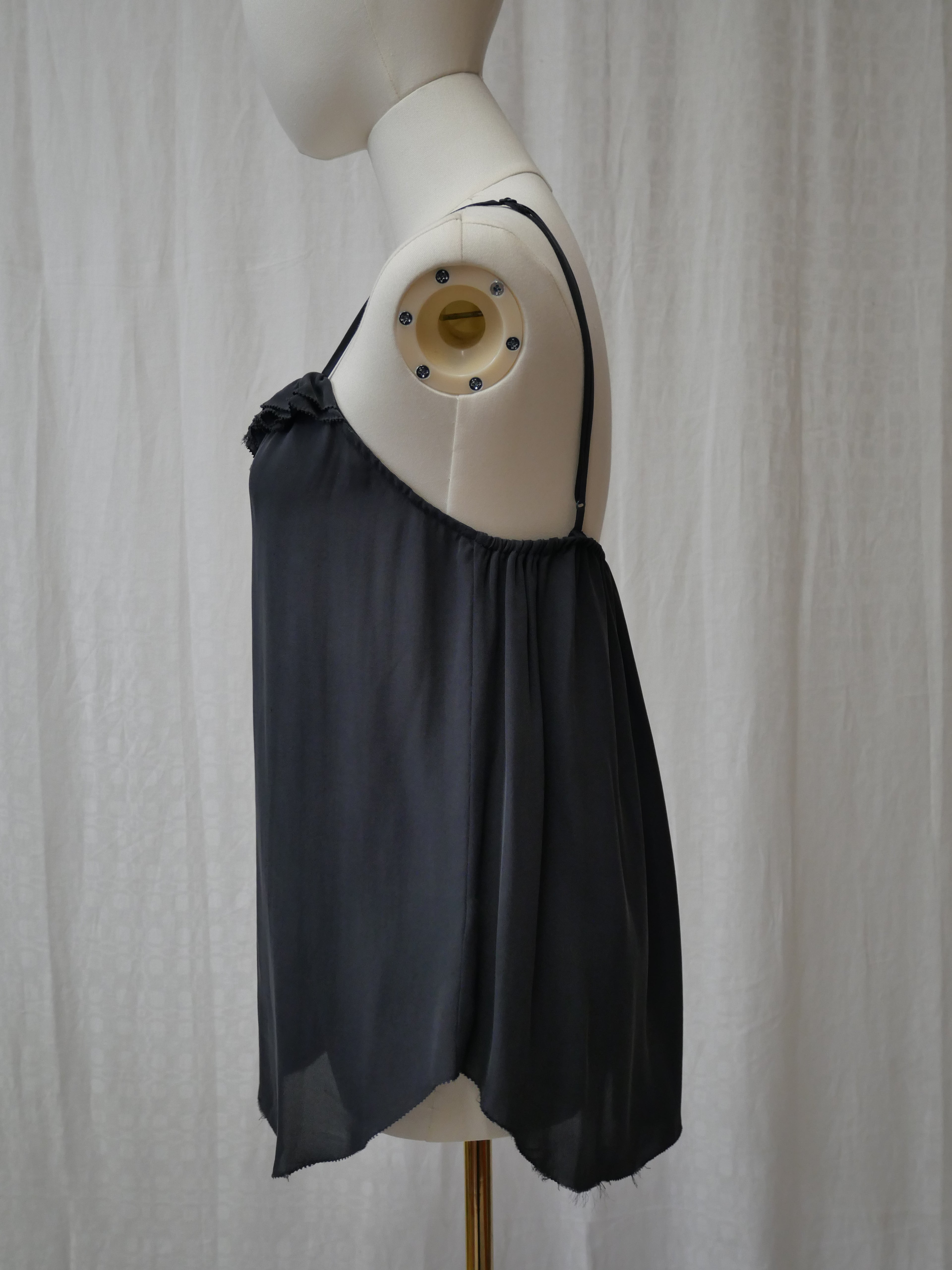 L'AGENCE Black Silk Camisole