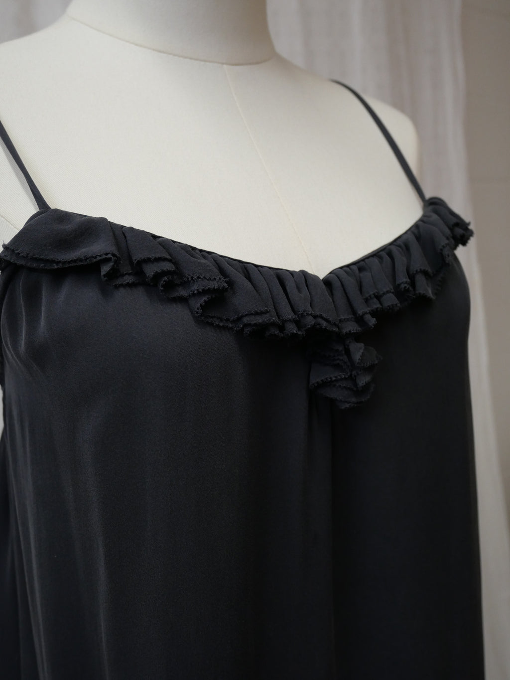 L'AGENCE Black Silk Camisole