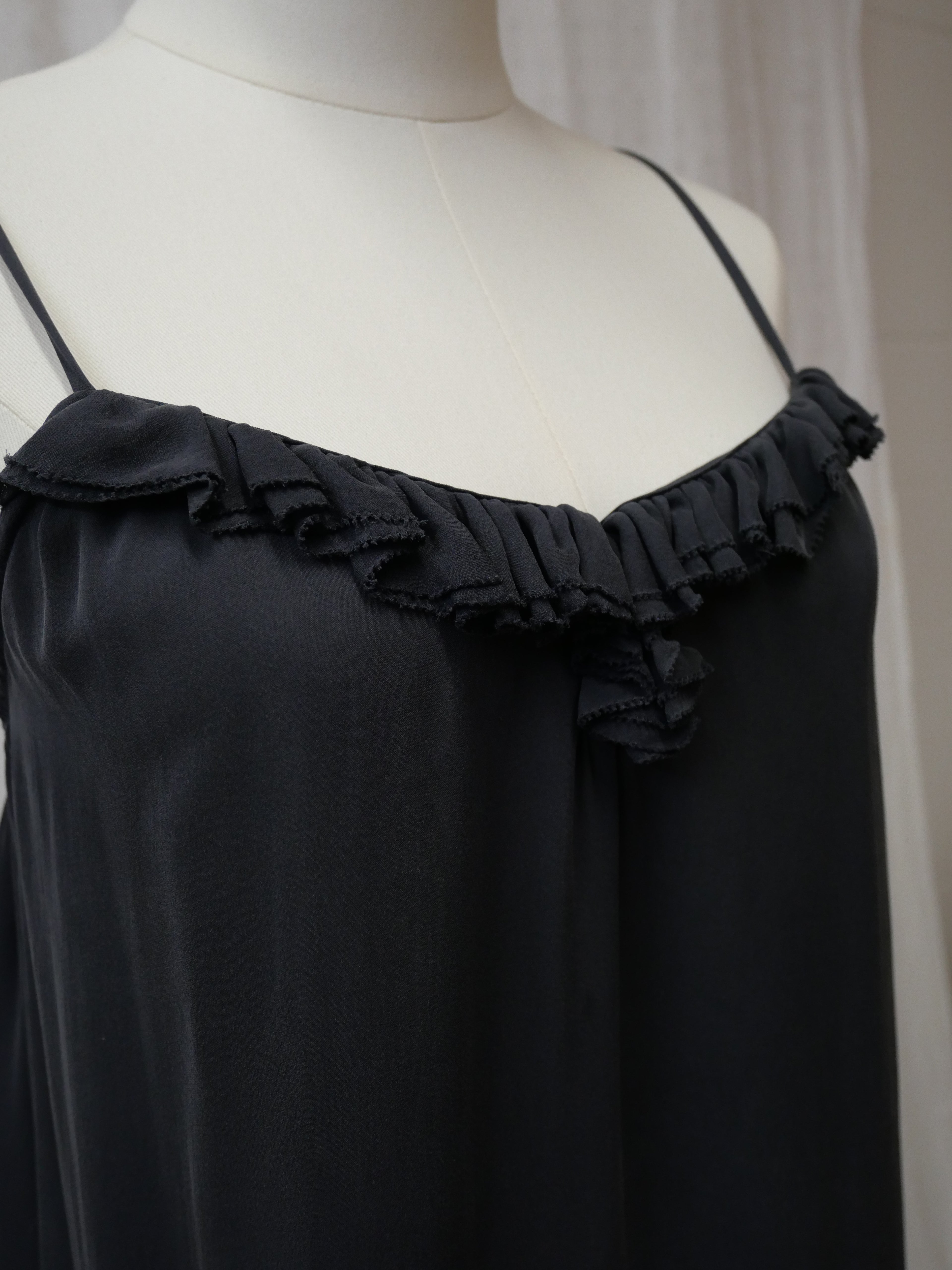 L'AGENCE Black Silk Camisole