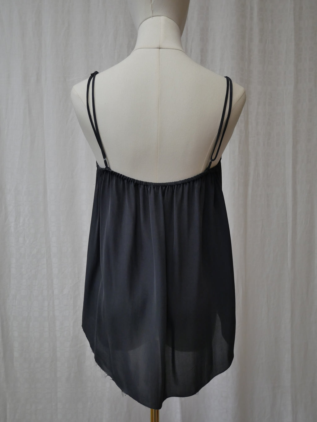 L'AGENCE Black Silk Camisole