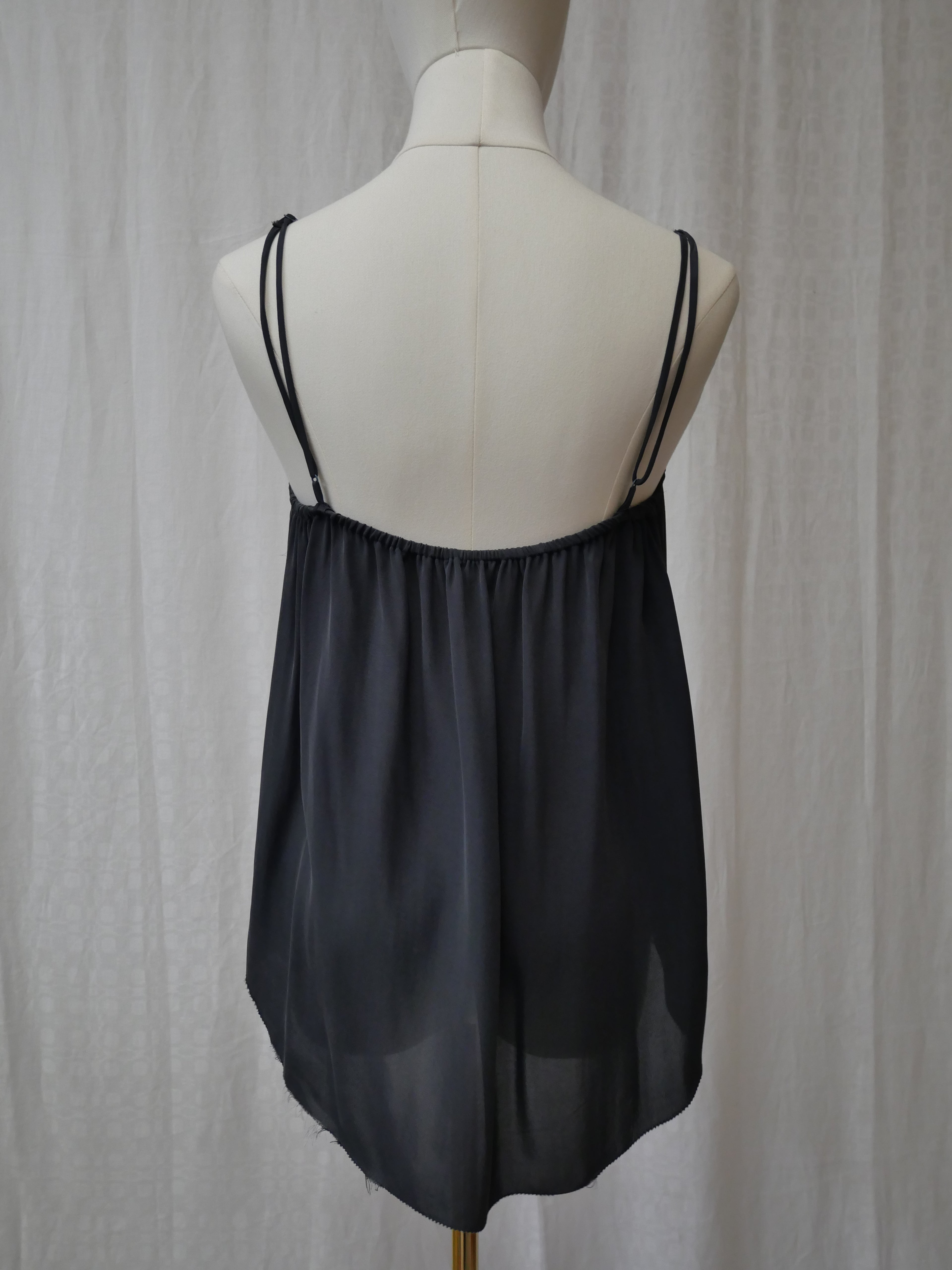 L'AGENCE Black Silk Camisole