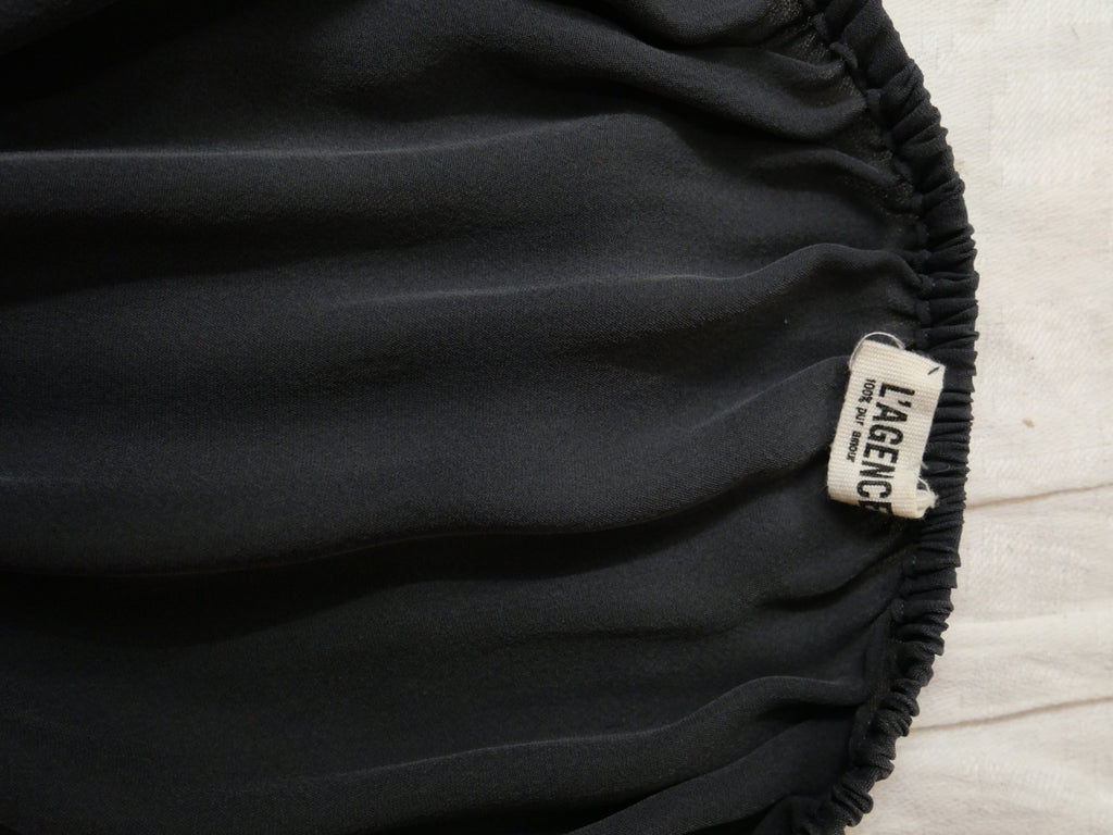 L'AGENCE Black Silk Camisole