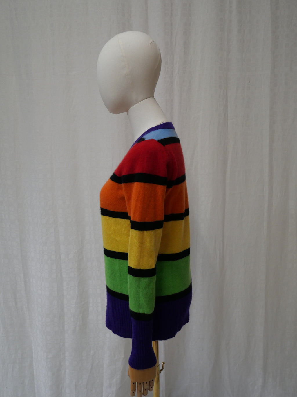 Madeleine Thompson Rainbow Stripe Cashmere Jumper