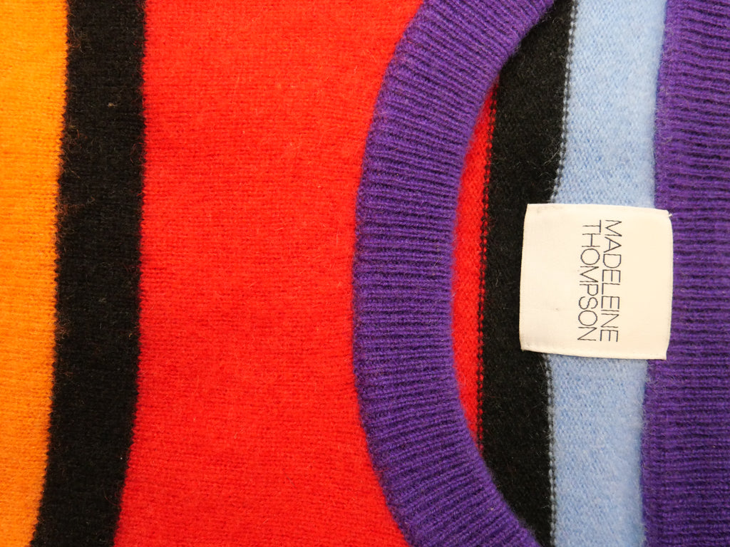 Madeleine Thompson Rainbow Stripe Cashmere Jumper