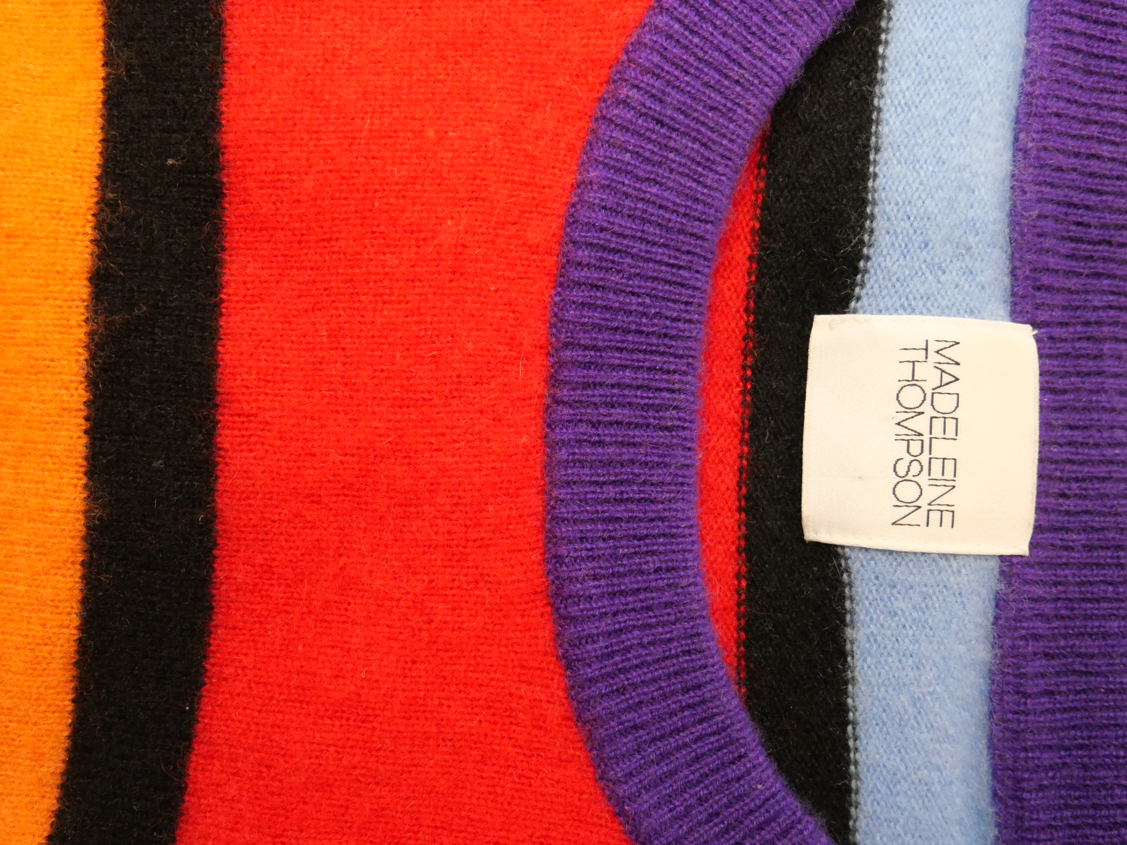 Madeleine Thompson Rainbow Stripe Cashmere Jumper