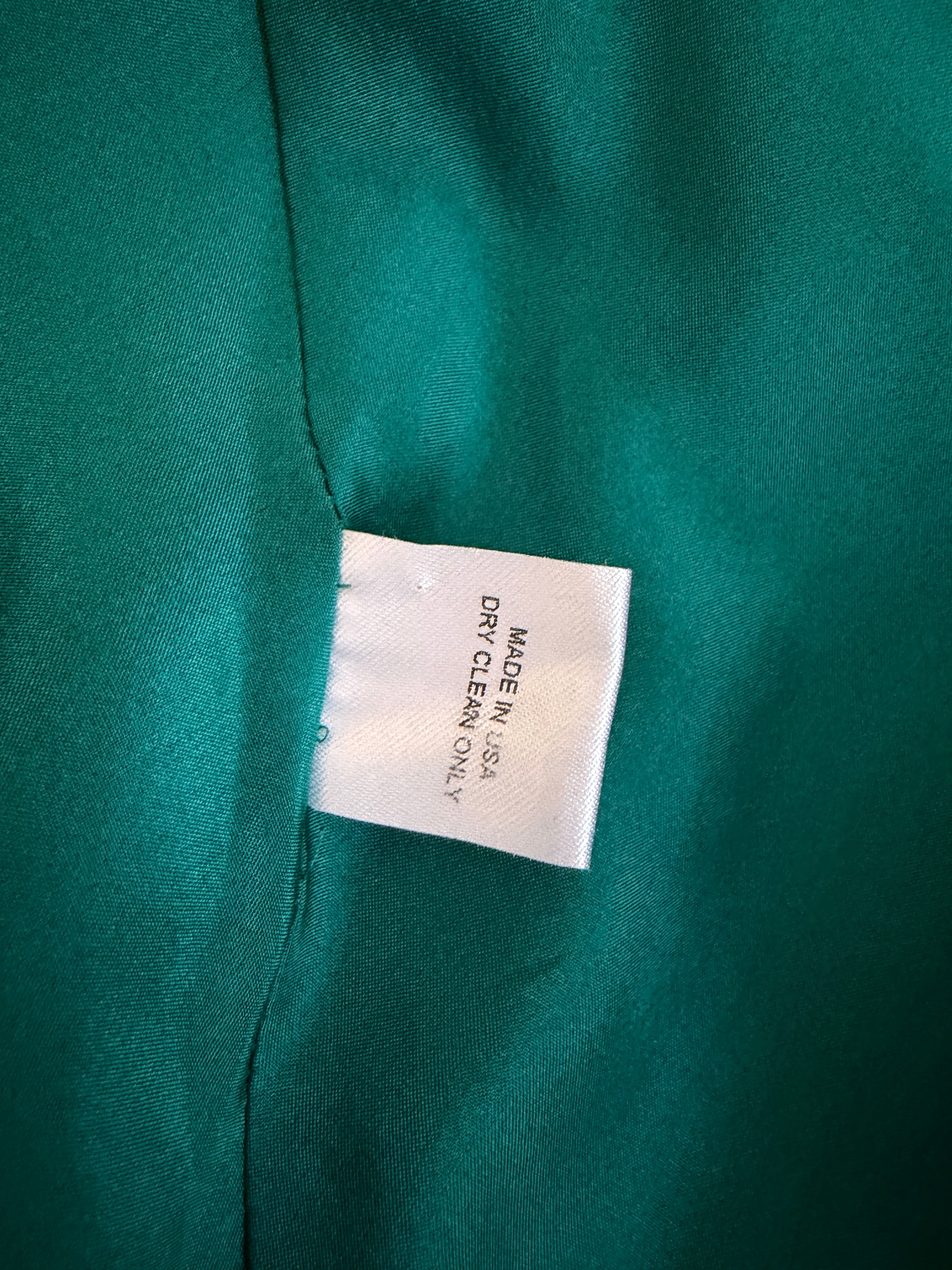 Emerald Green Mason 100% Silk Bias-Cut Maxi Dress