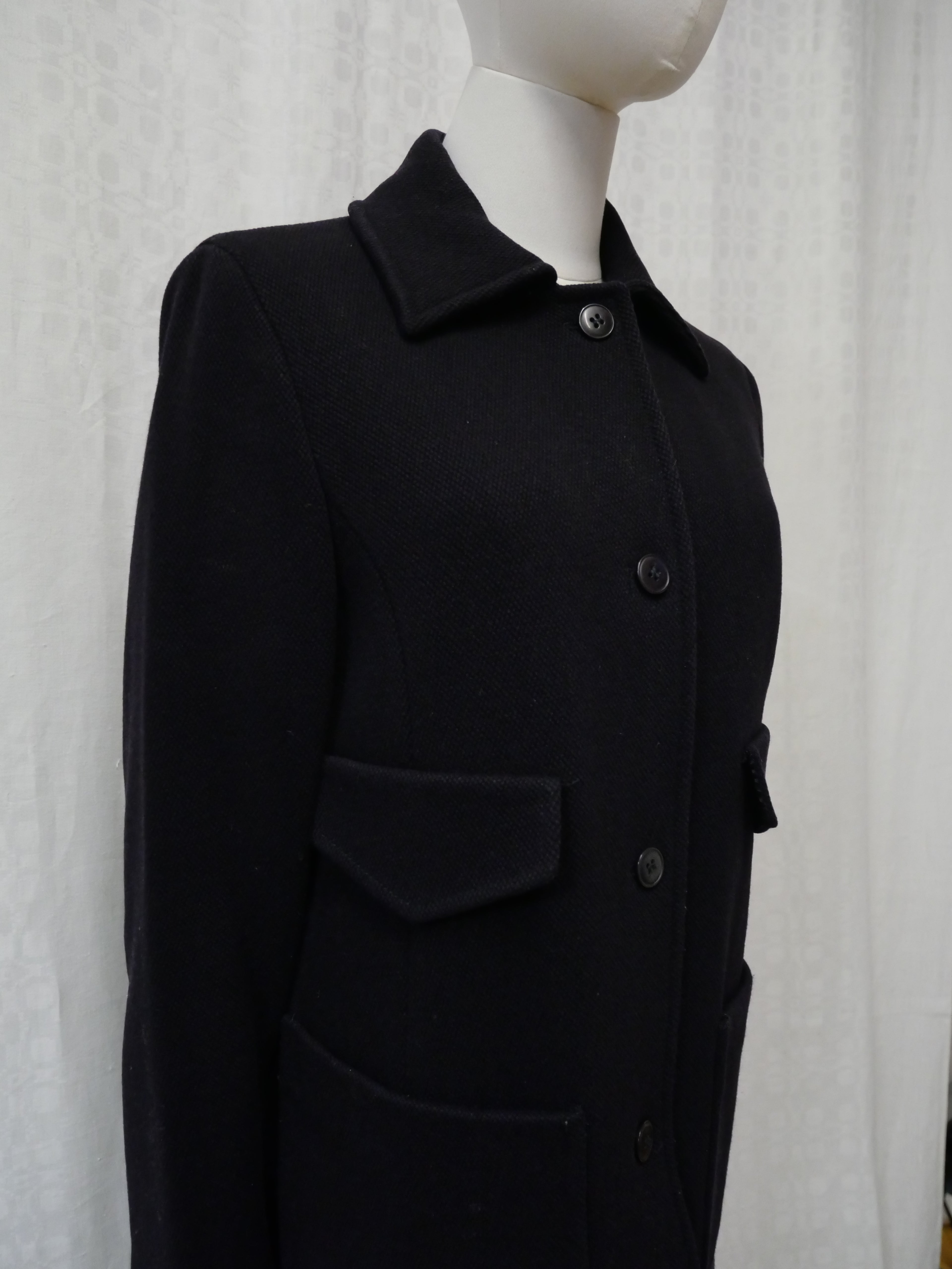 Miu Miu Navy Wool Coat