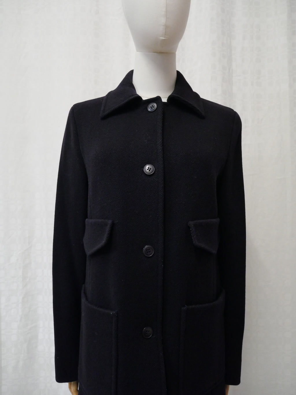 Miu Miu Navy Wool Coat