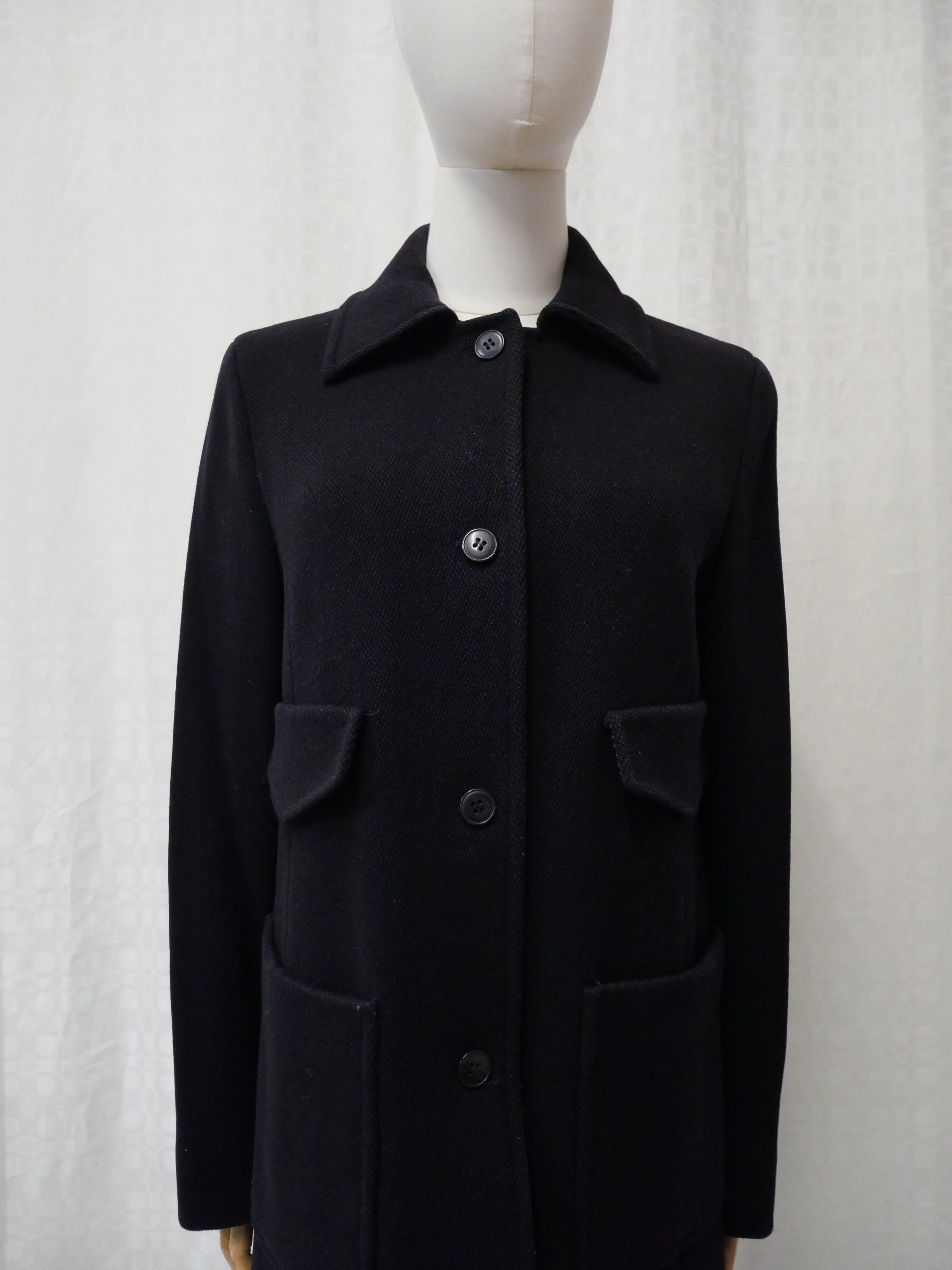 Miu Miu Navy Wool Coat