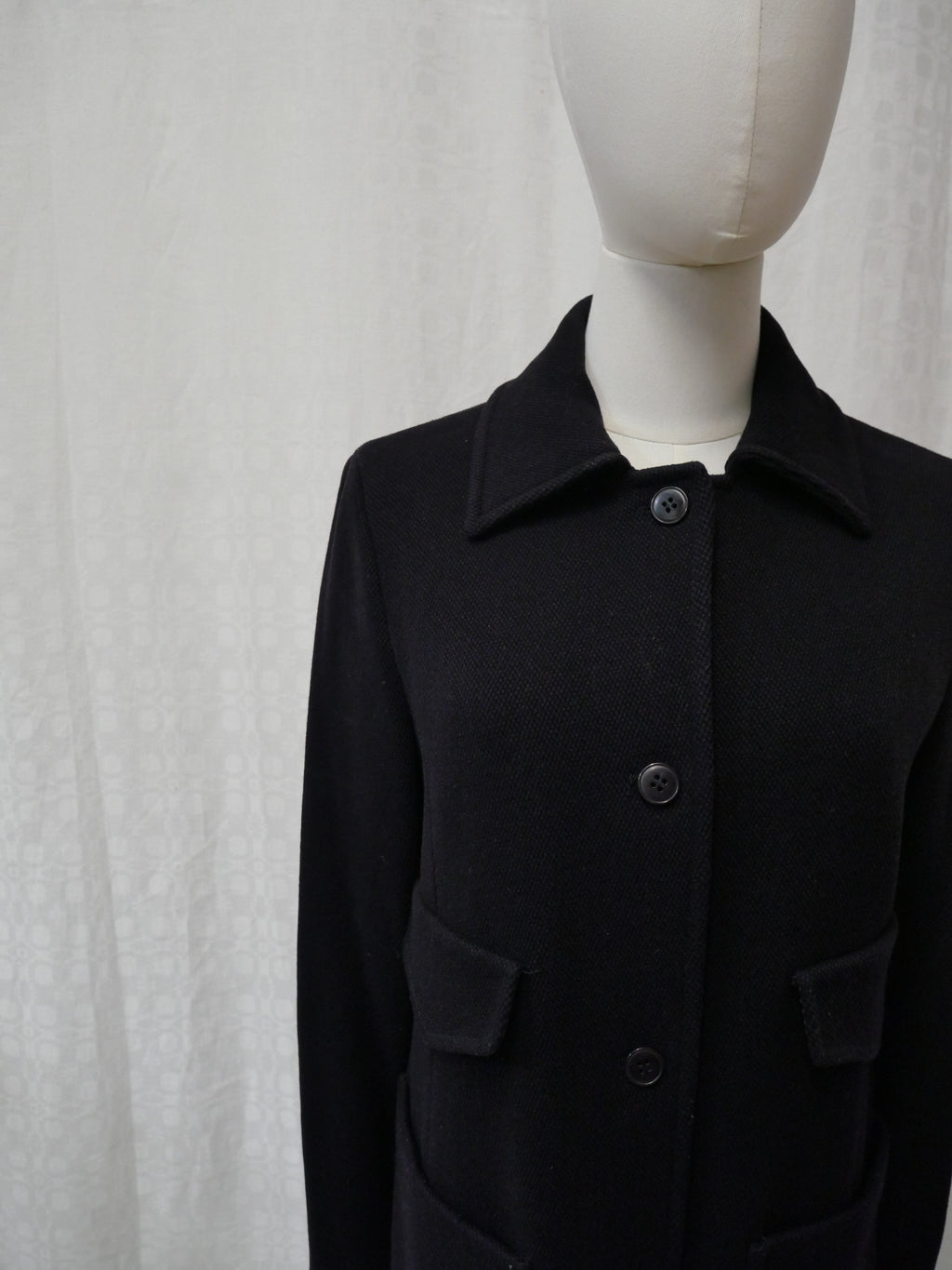 Miu Miu Navy Wool Coat