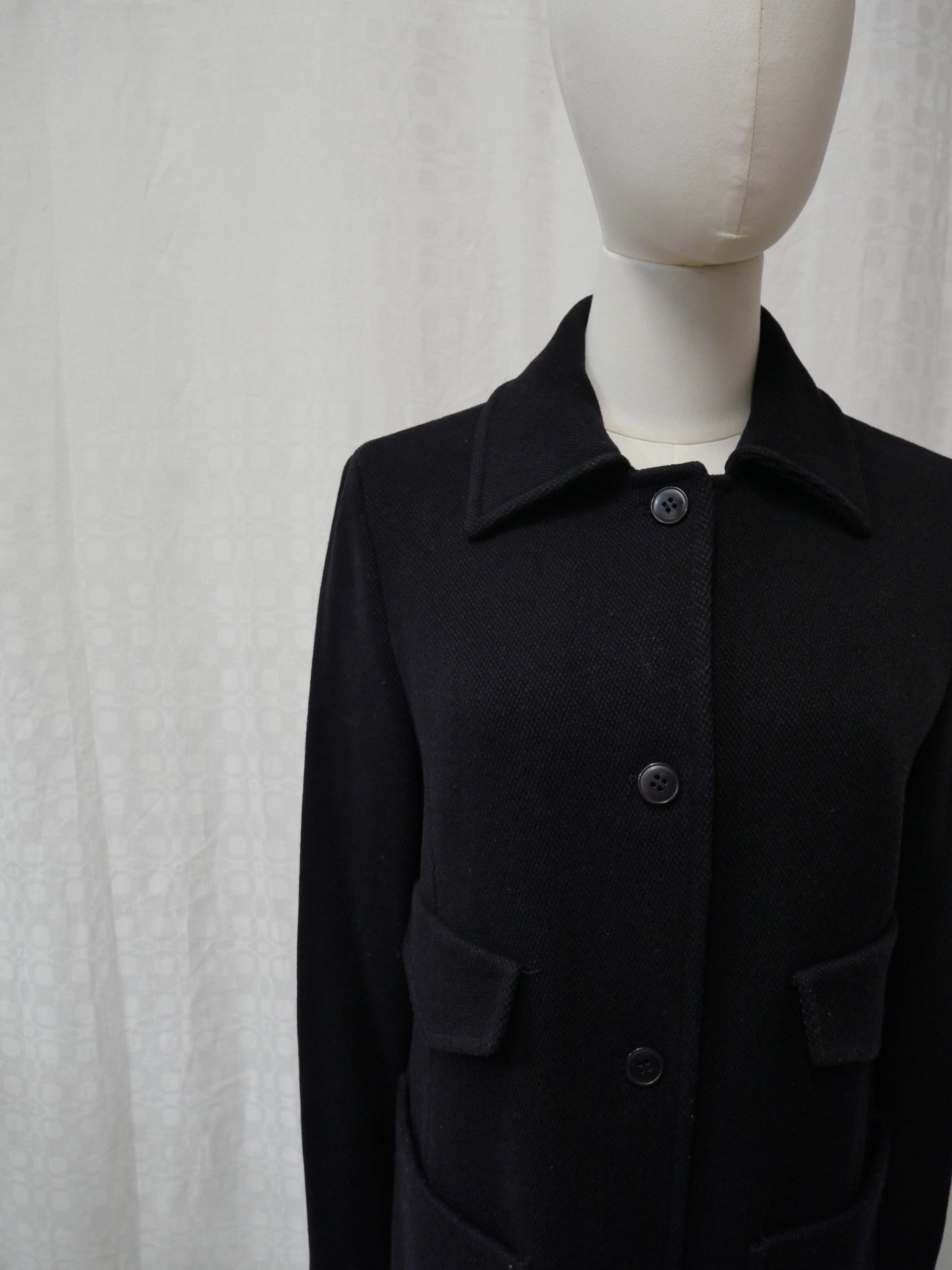 Miu Miu Navy Wool Coat