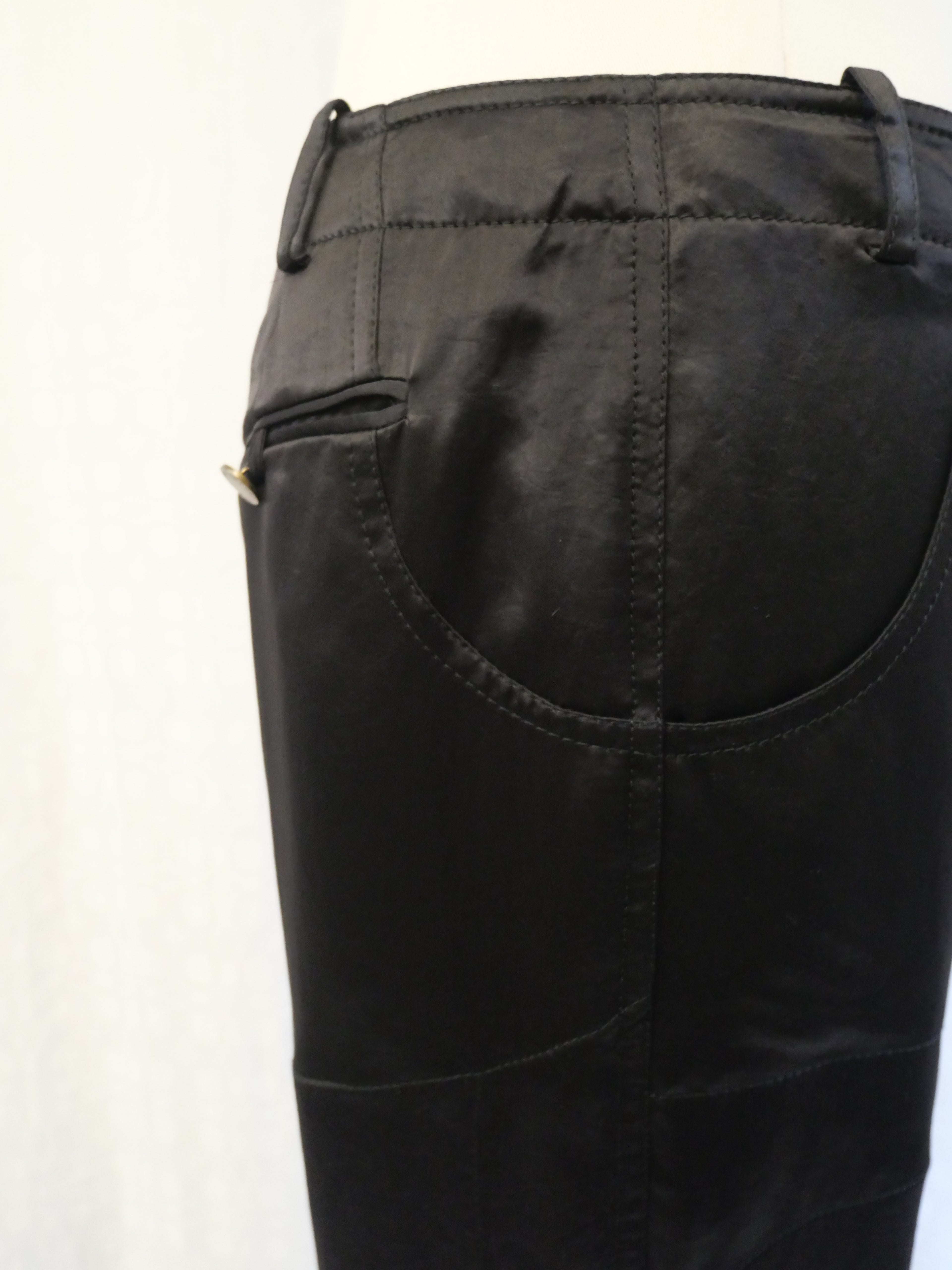 Stella McCartney Black Acetate Straight-Leg Trousers