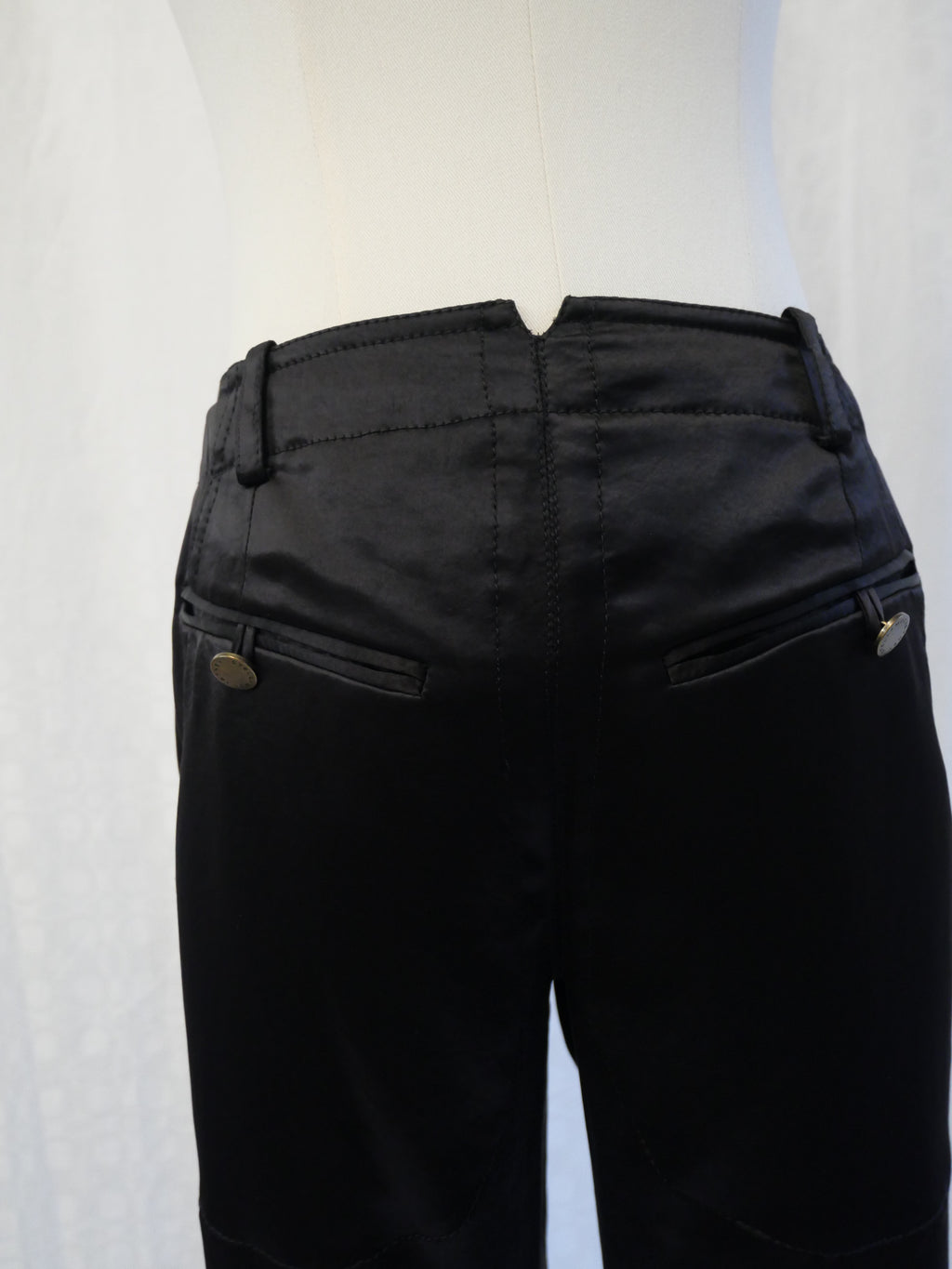 Stella McCartney Black Acetate Straight-Leg Trousers