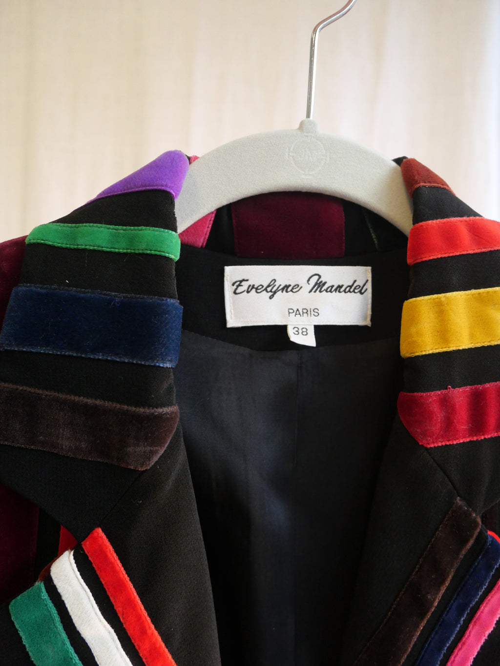 Evelyne Mandel Striped Velvet Blazer
