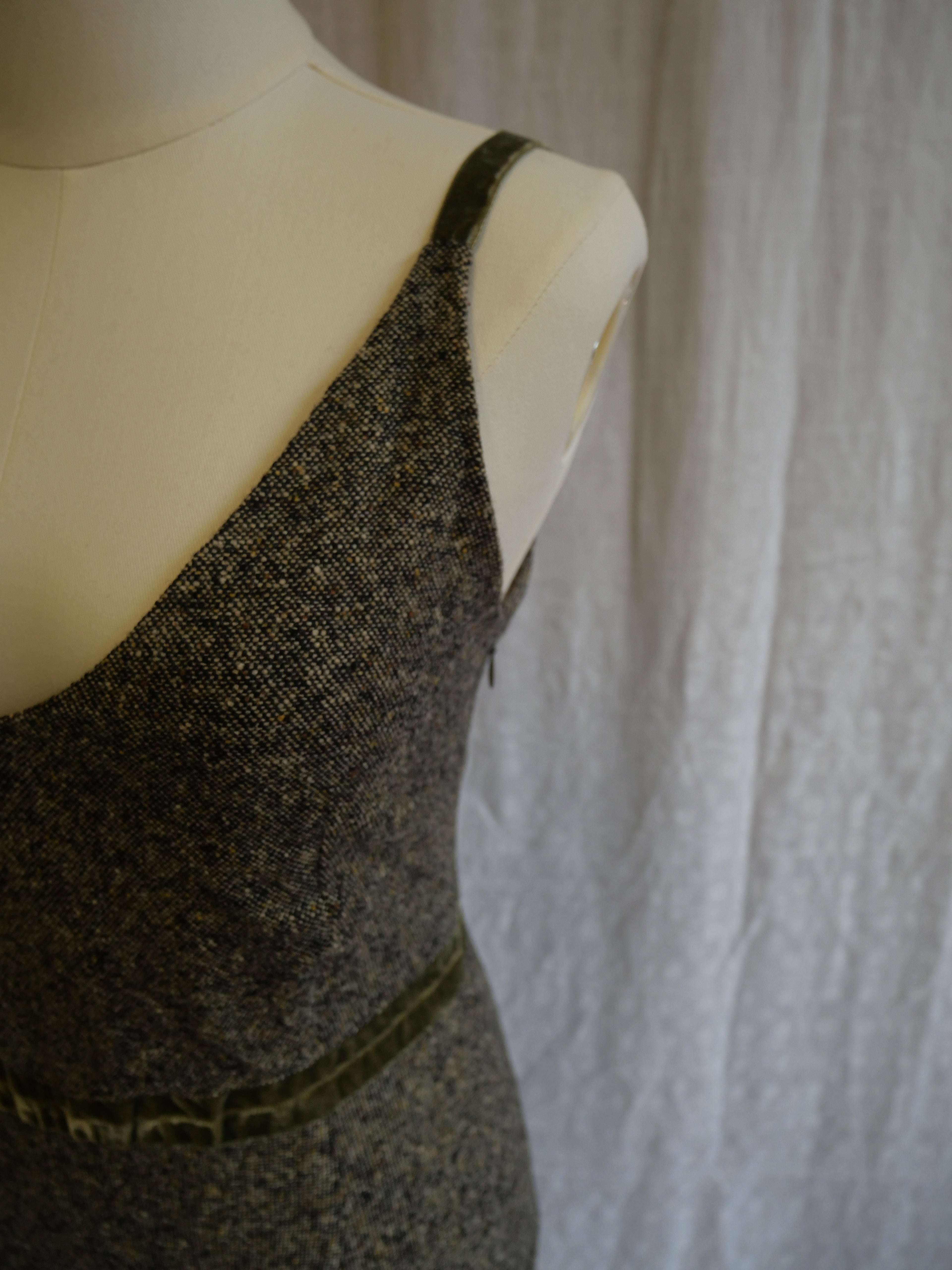 Vintage Milanat                                                                                              Speckled Tweed Coat & Dress Set