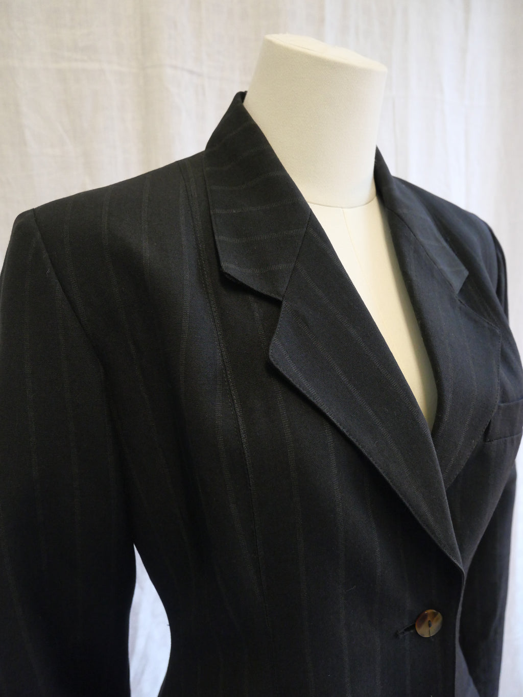 Jean Paul Gaultier pour Gibo Black Pinstripe Blazer