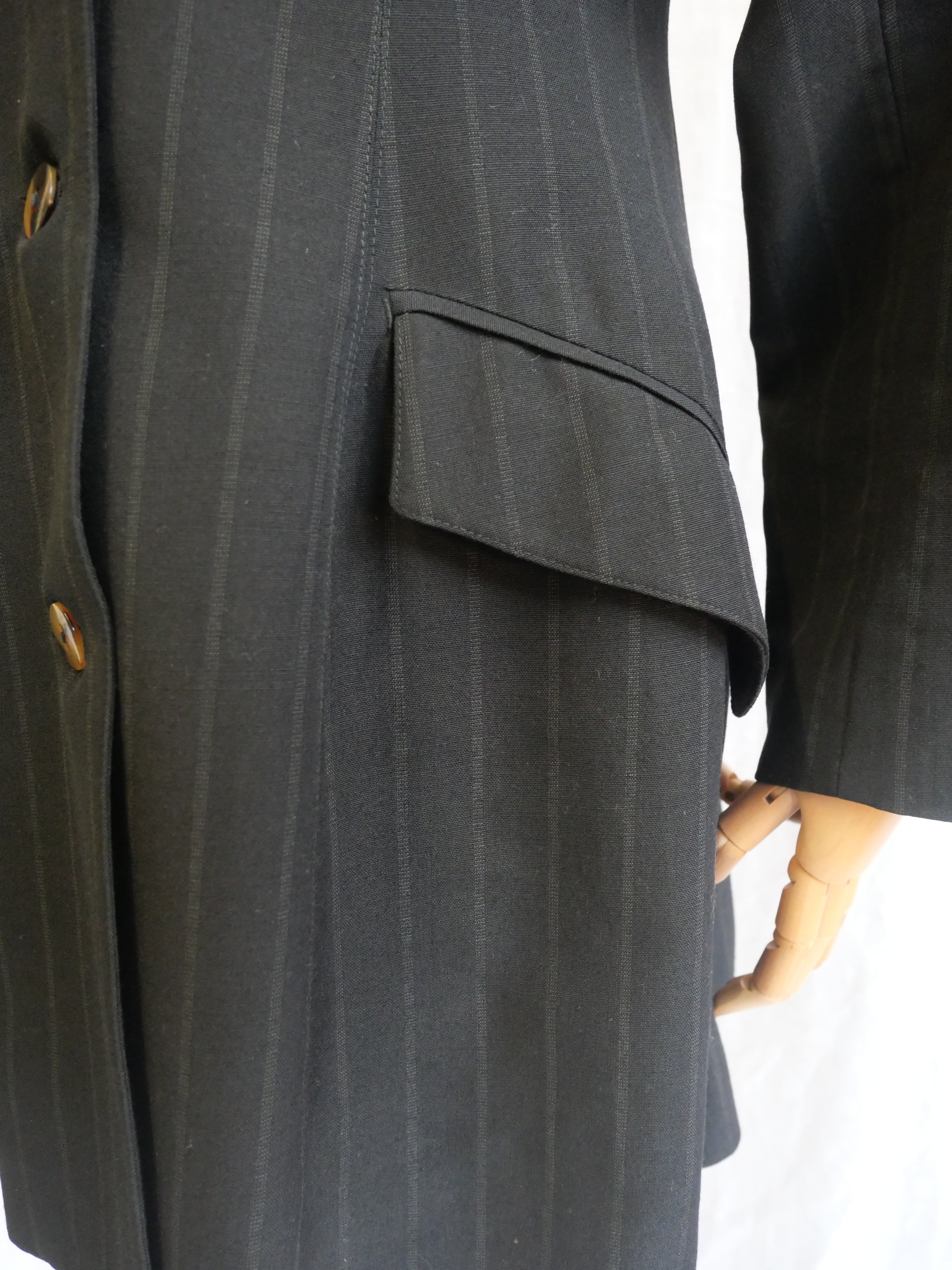 Jean Paul Gaultier pour Gibo Black Pinstripe Blazer