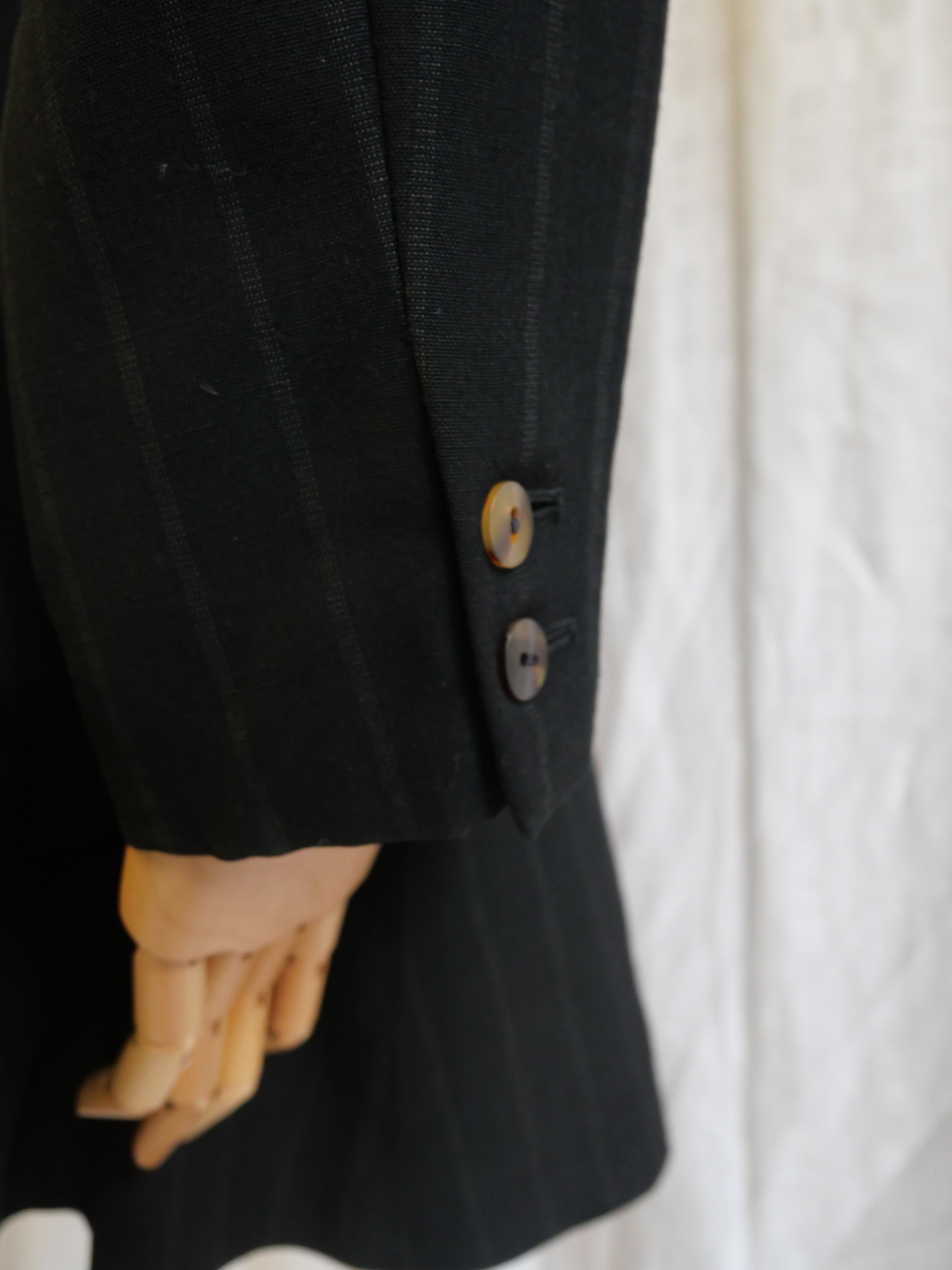 Jean Paul Gaultier pour Gibo Black Pinstripe Blazer