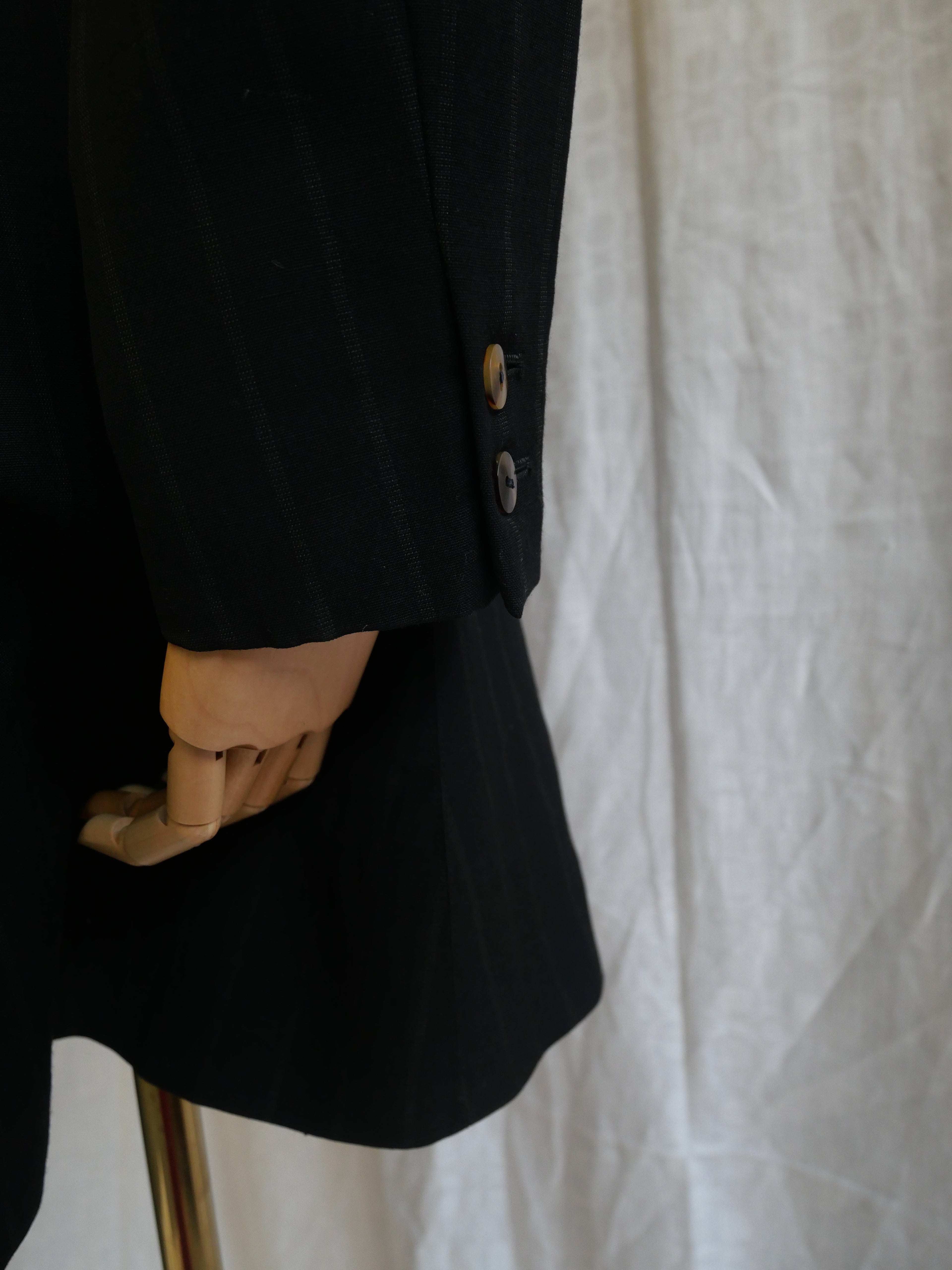 Jean Paul Gaultier pour Gibo Black Pinstripe Blazer