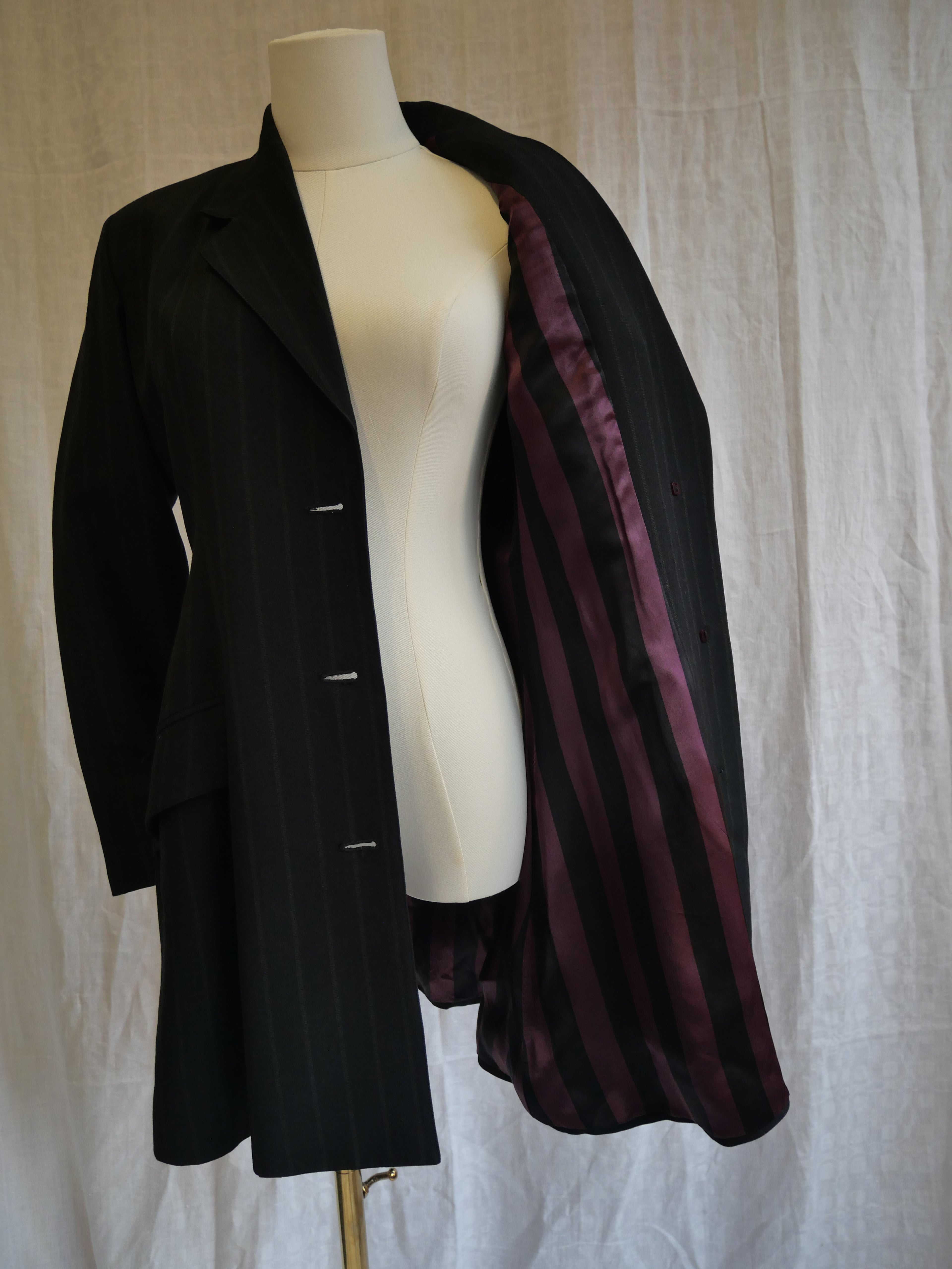 Jean Paul Gaultier pour Gibo Black Pinstripe Blazer