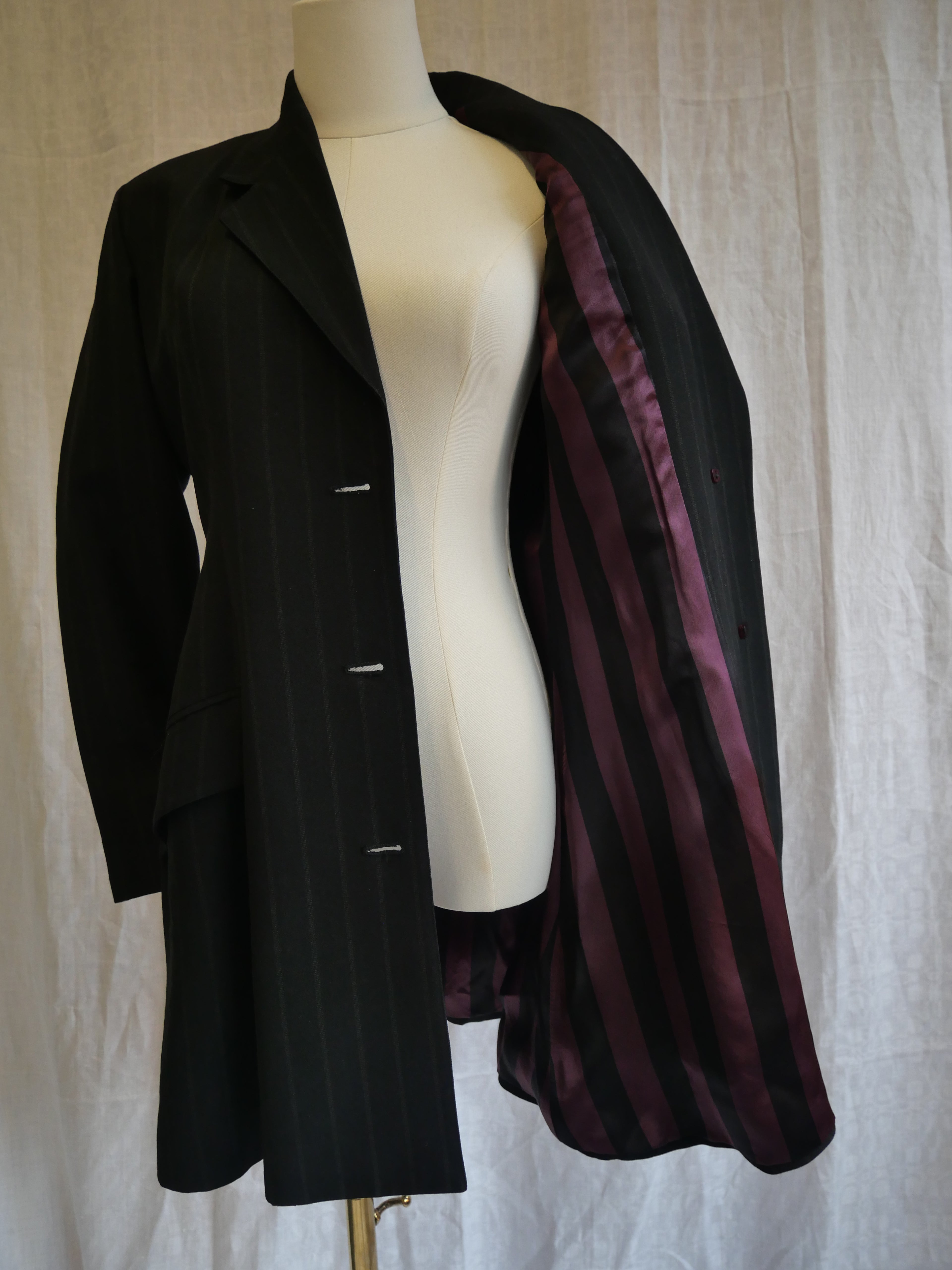 Jean Paul Gaultier pour Gibo Black Pinstripe Blazer