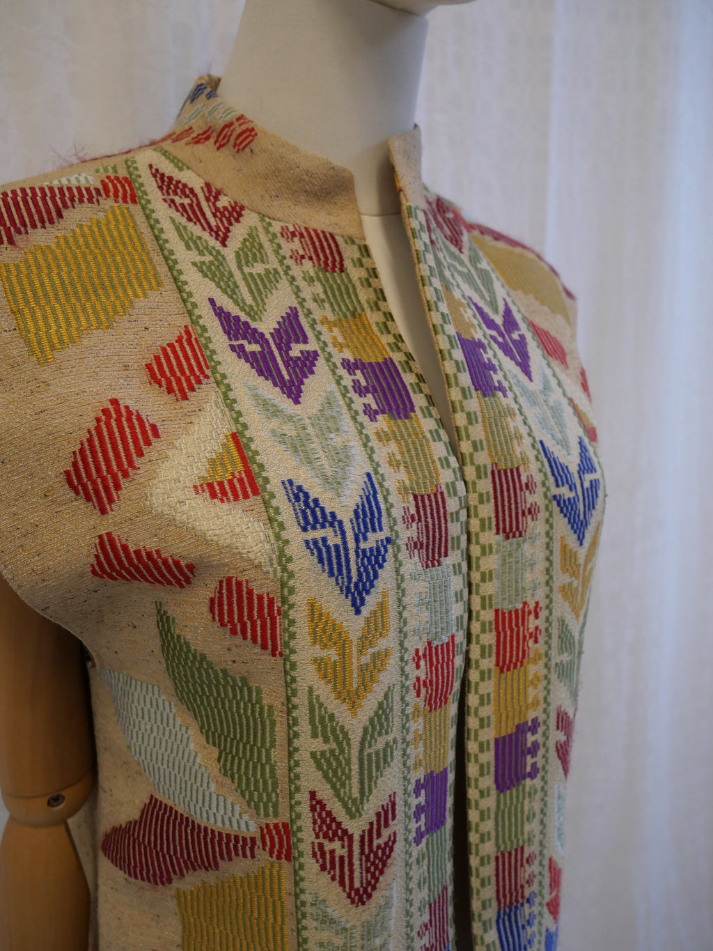 Vintage Evelyne Mandel Paris Striped Velvet Blazer