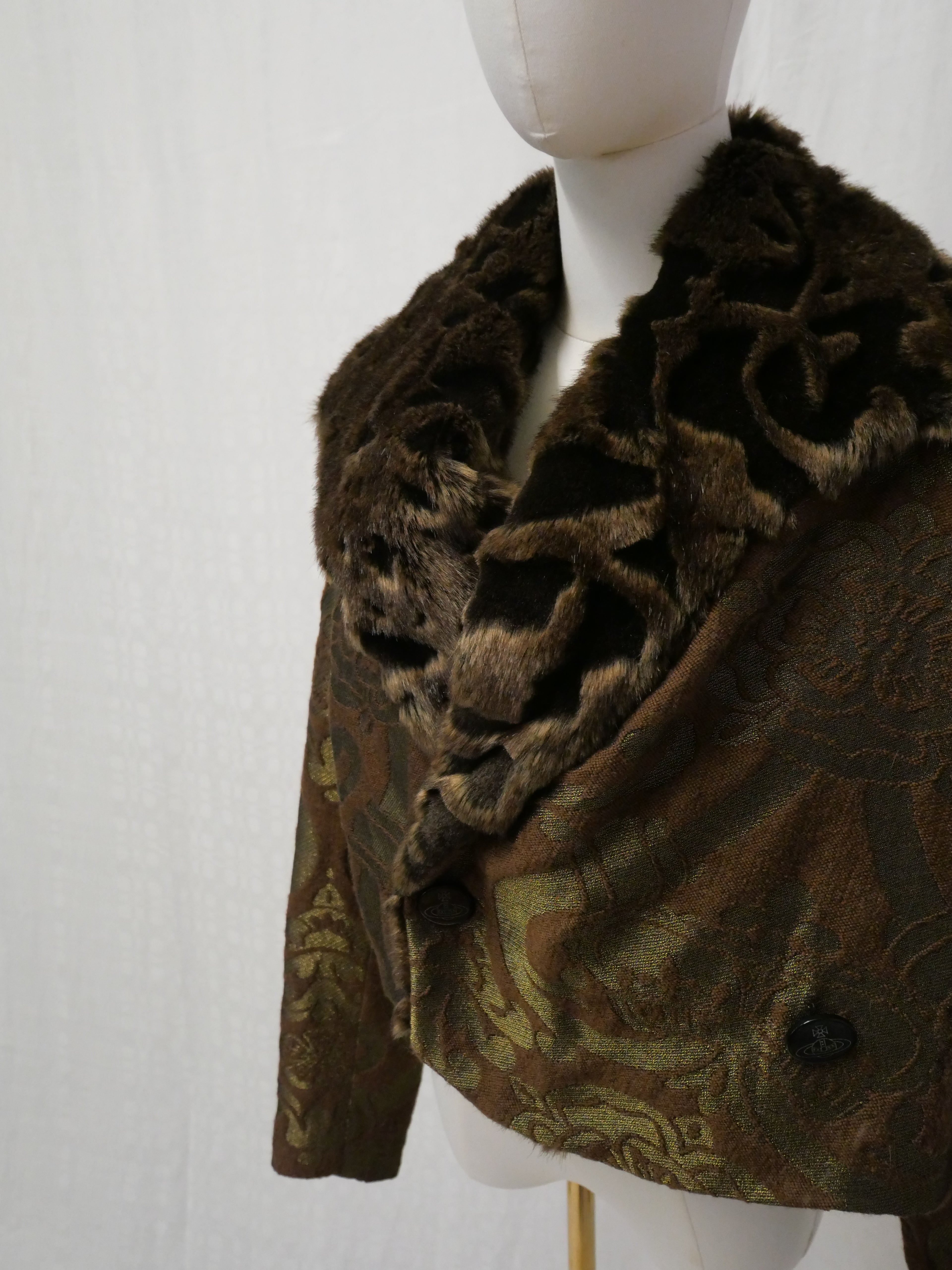 Vivienne Westwood Couture Vintage Faux Fur Trim Jacket