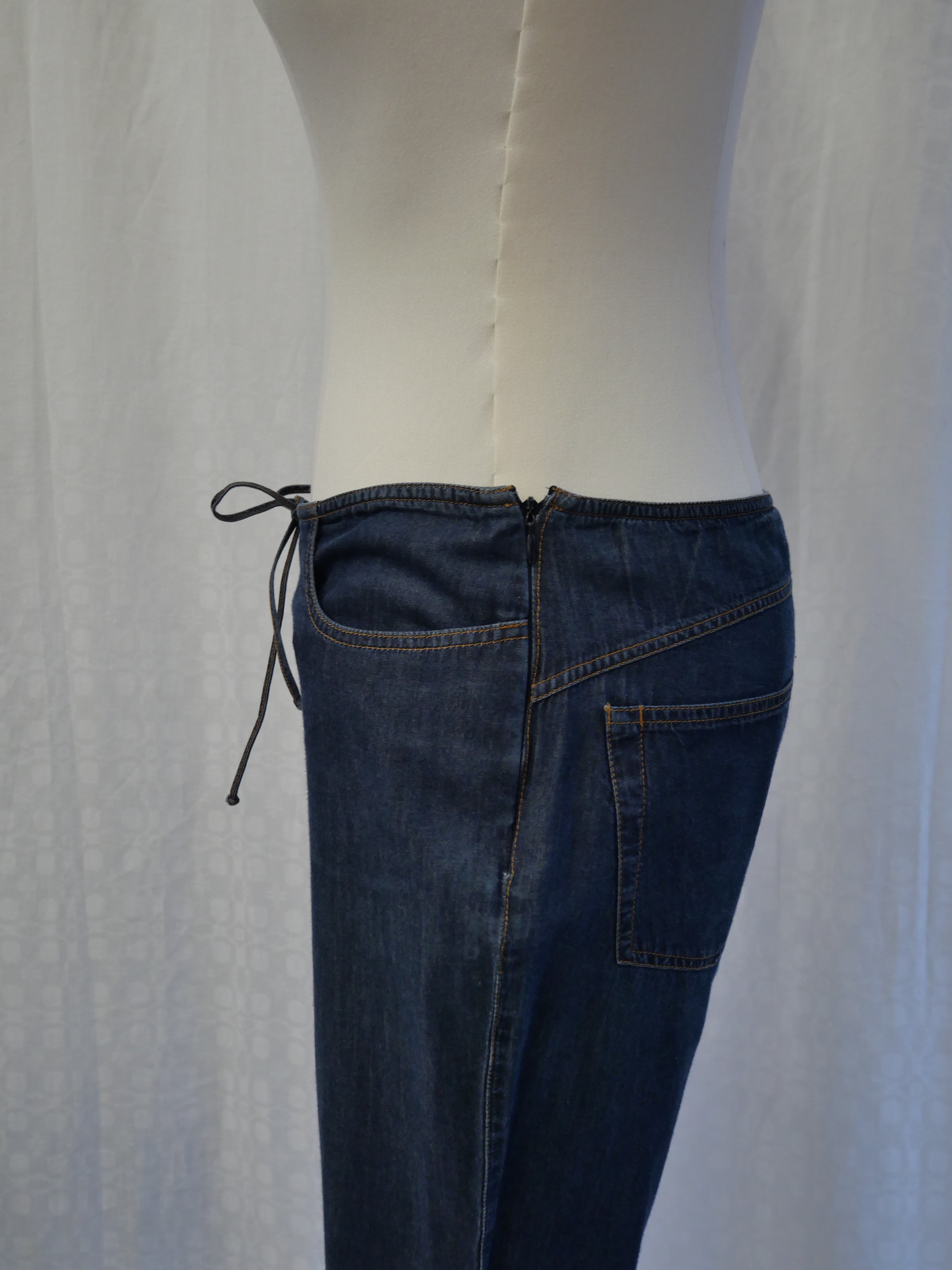 Miu Miu Lace-Up Flared Jeans